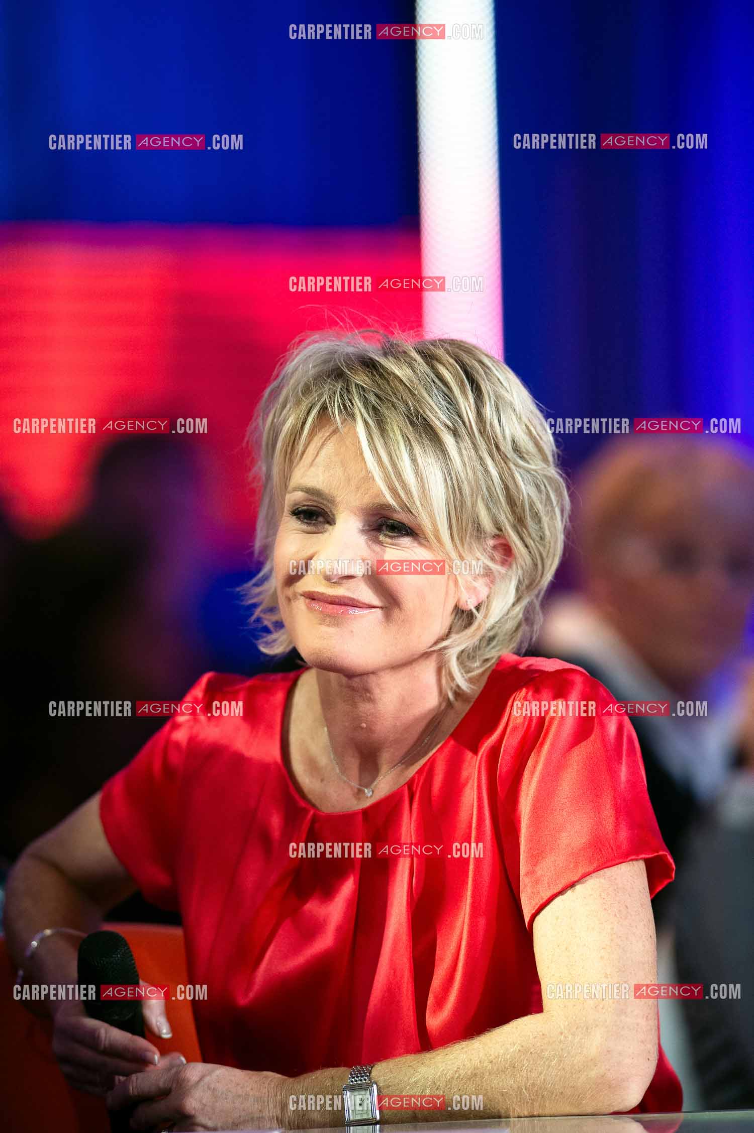 La journaliste et animatrice Sophie Davant lors du Téléthon.   ( Exclusif )