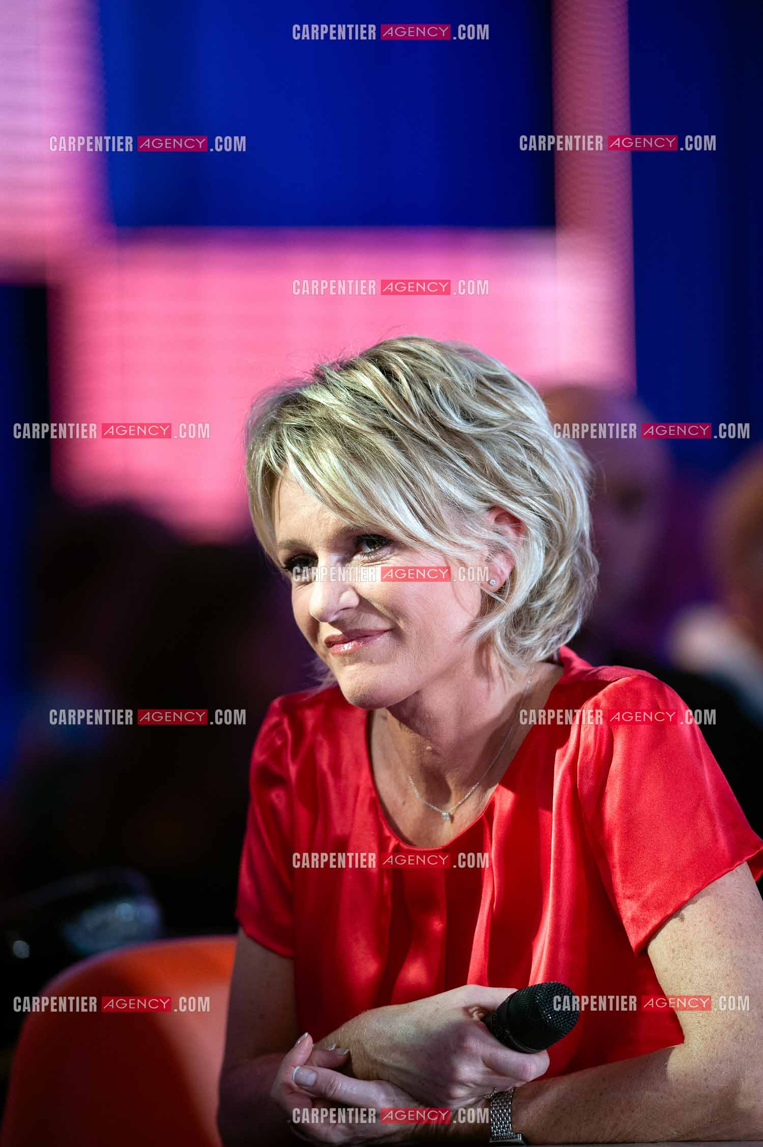 La journaliste et animatrice Sophie Davant lors du Téléthon.   ( Exclusif )