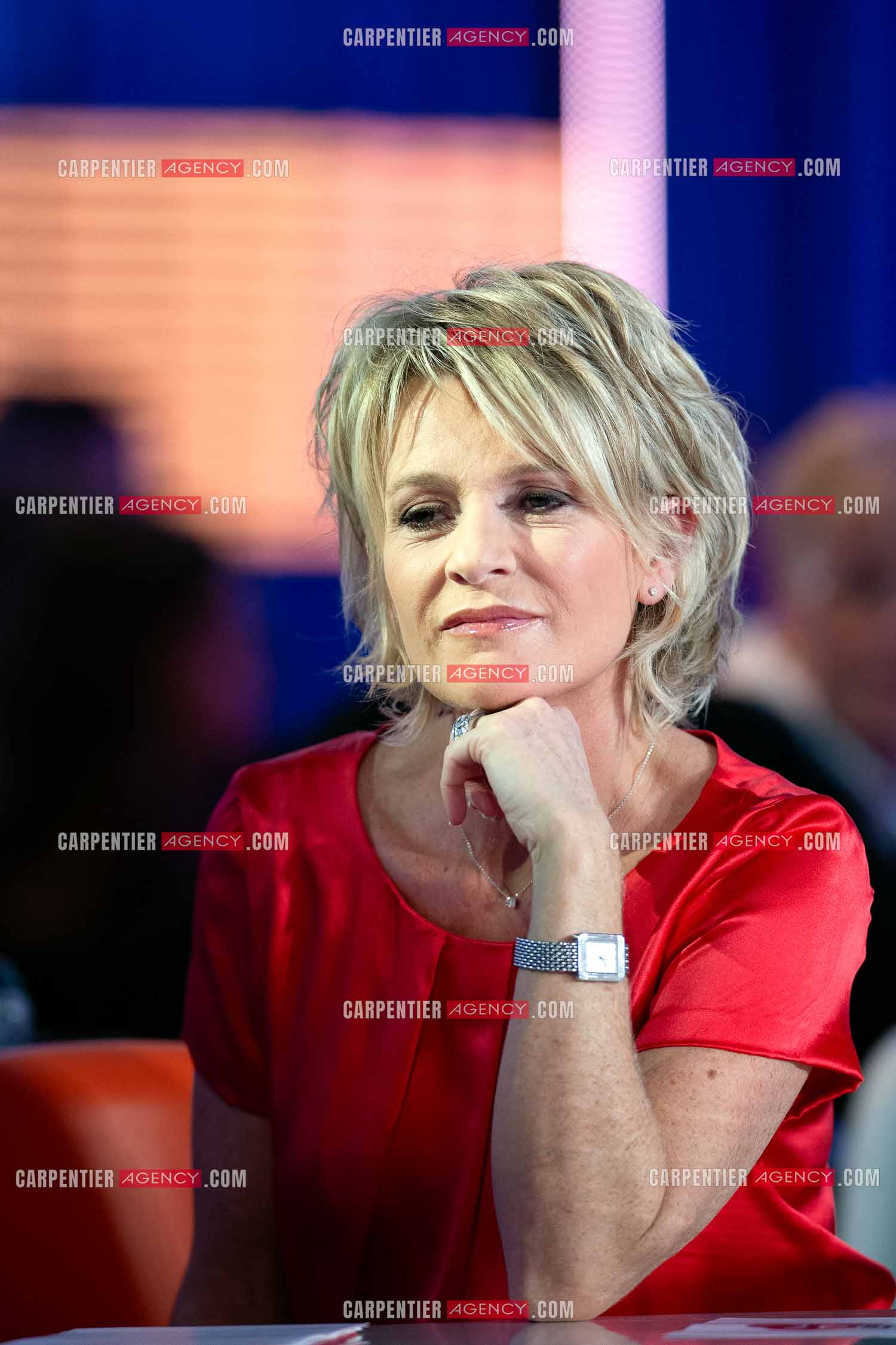 La journaliste et animatrice Sophie Davant lors du Téléthon.   ( Exclusif )