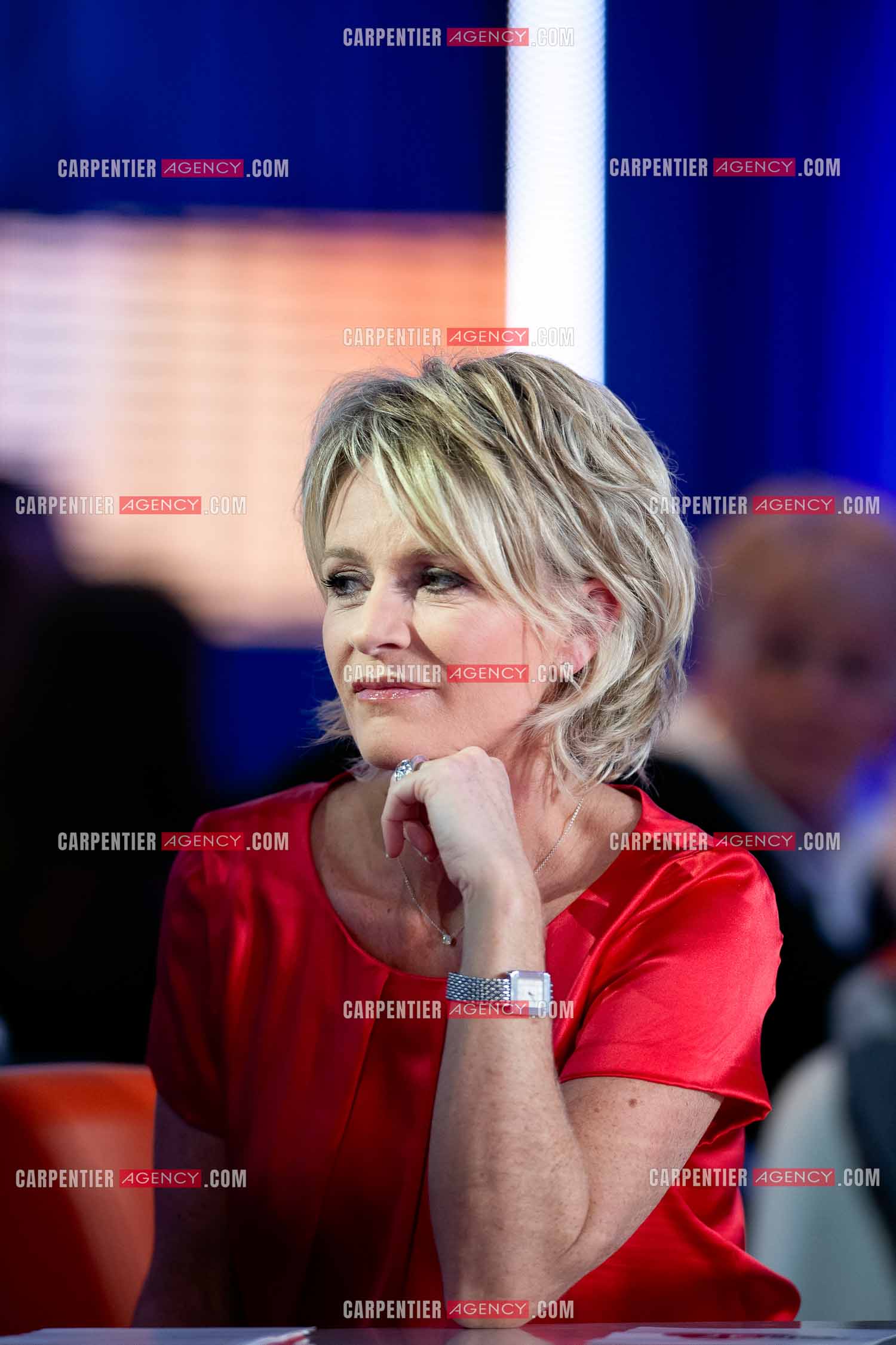 La journaliste et animatrice Sophie Davant lors du Téléthon.   ( Exclusif )