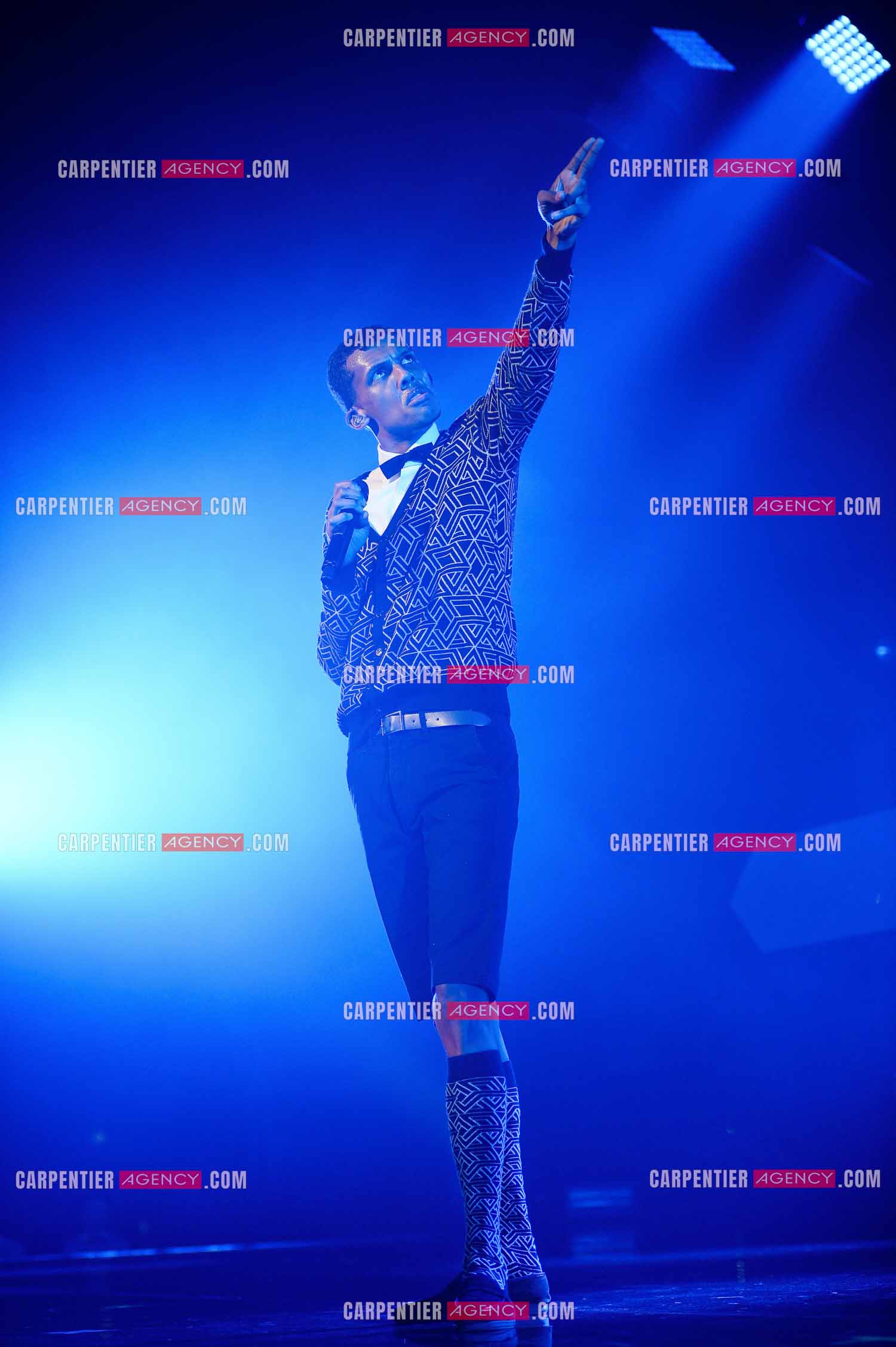 Le chanteur Belge Stromae en concert au Zénith de Paris.
