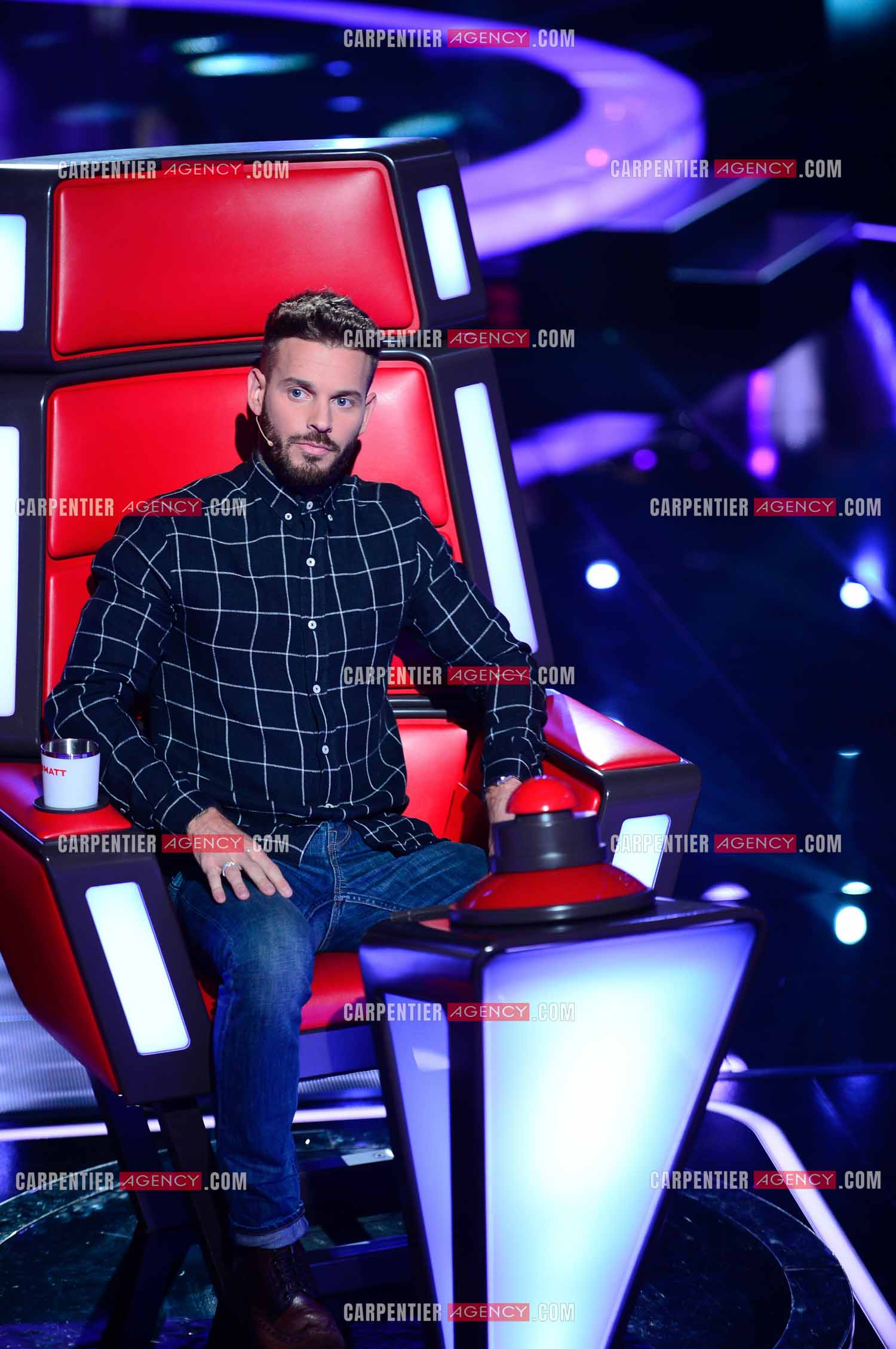 Saison 3 de l'émission The Voice Kids en 2015. Le coach Matt Pokora.            ( Exclusif )