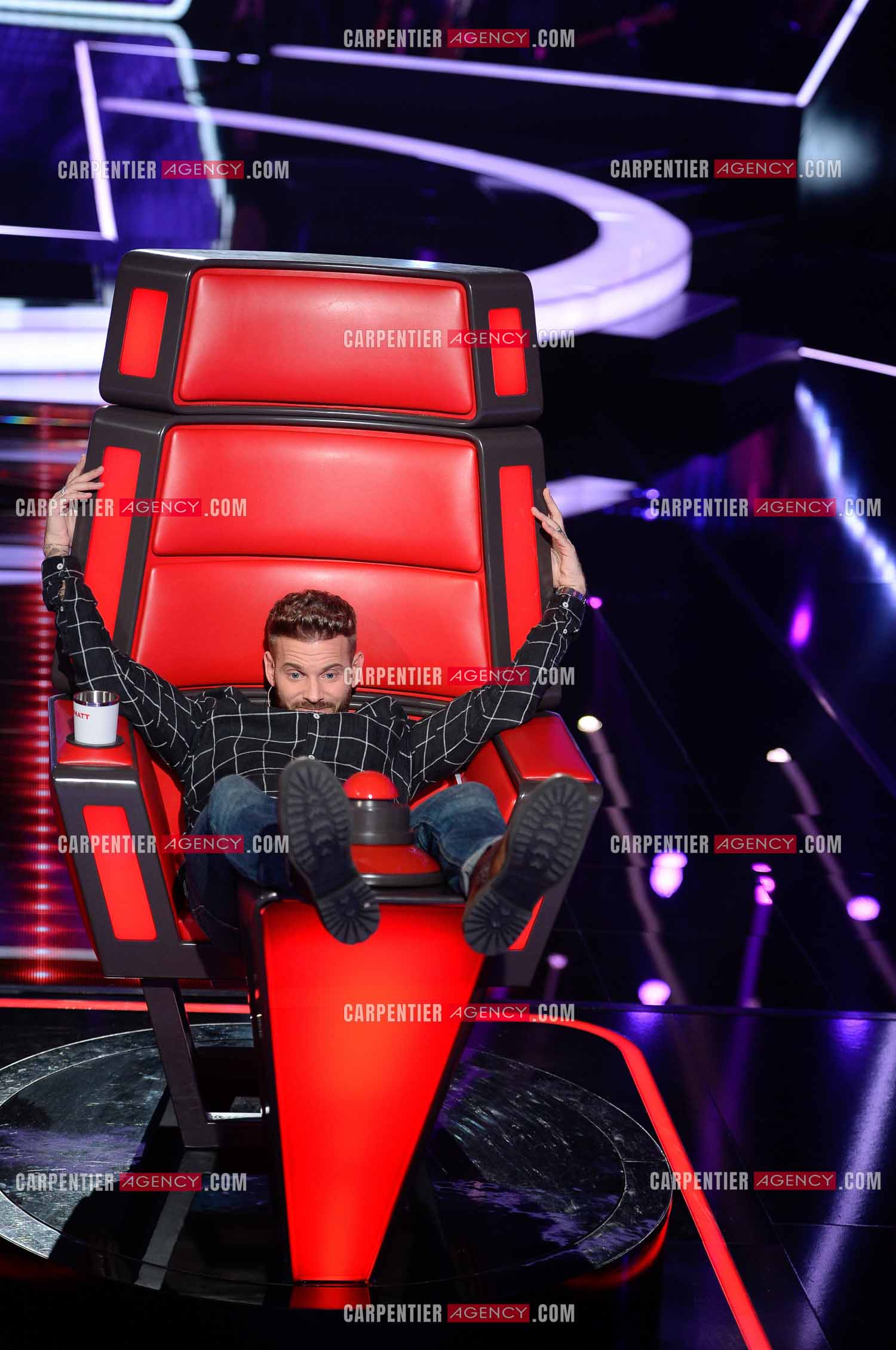 Saison 3 de l'émission The Voice Kids en 2015. Le coach Matt Pokora.            ( Exclusif )