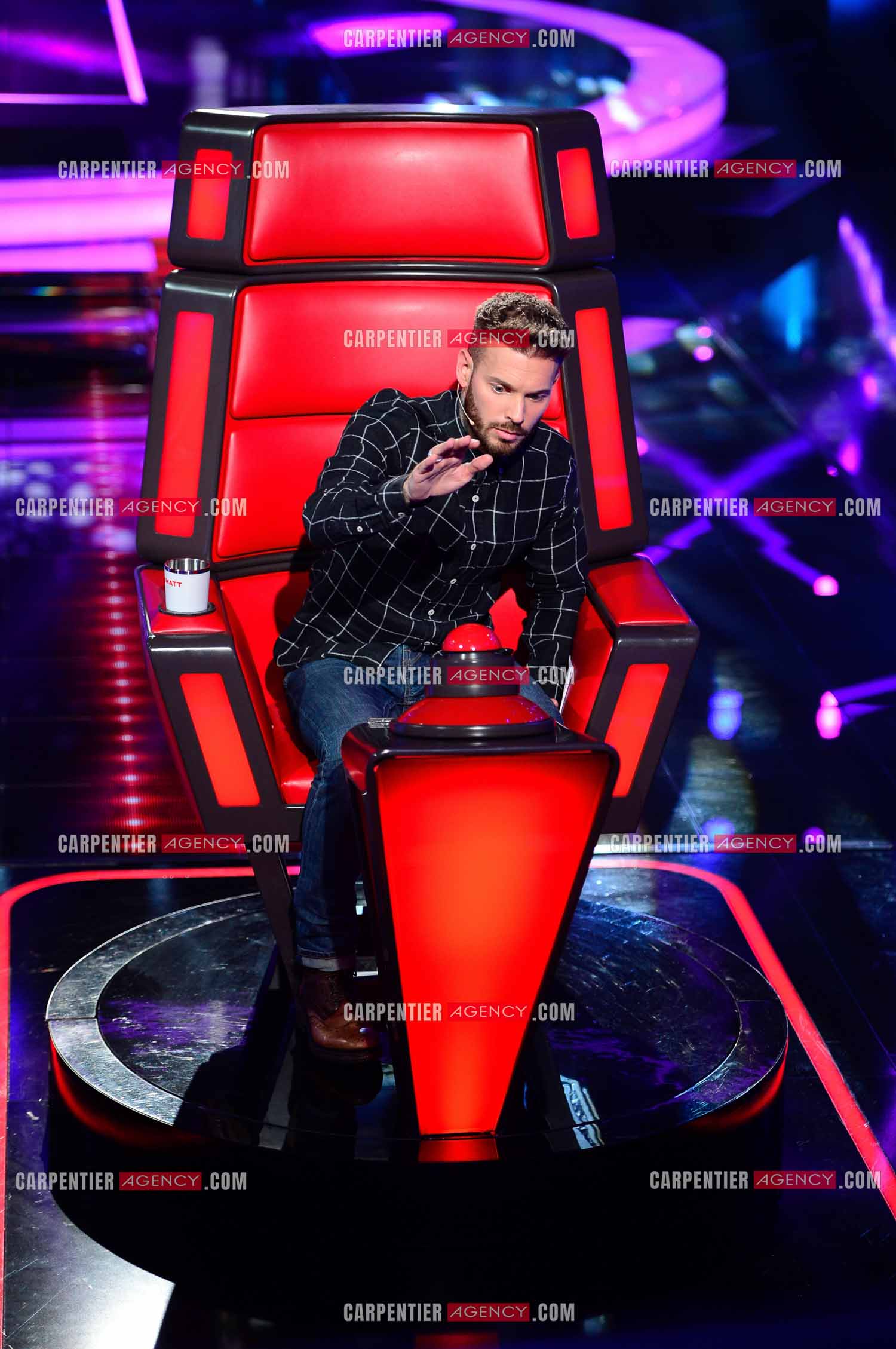 Saison 3 de l'émission The Voice Kids en 2015. Le coach Matt Pokora.            ( Exclusif )