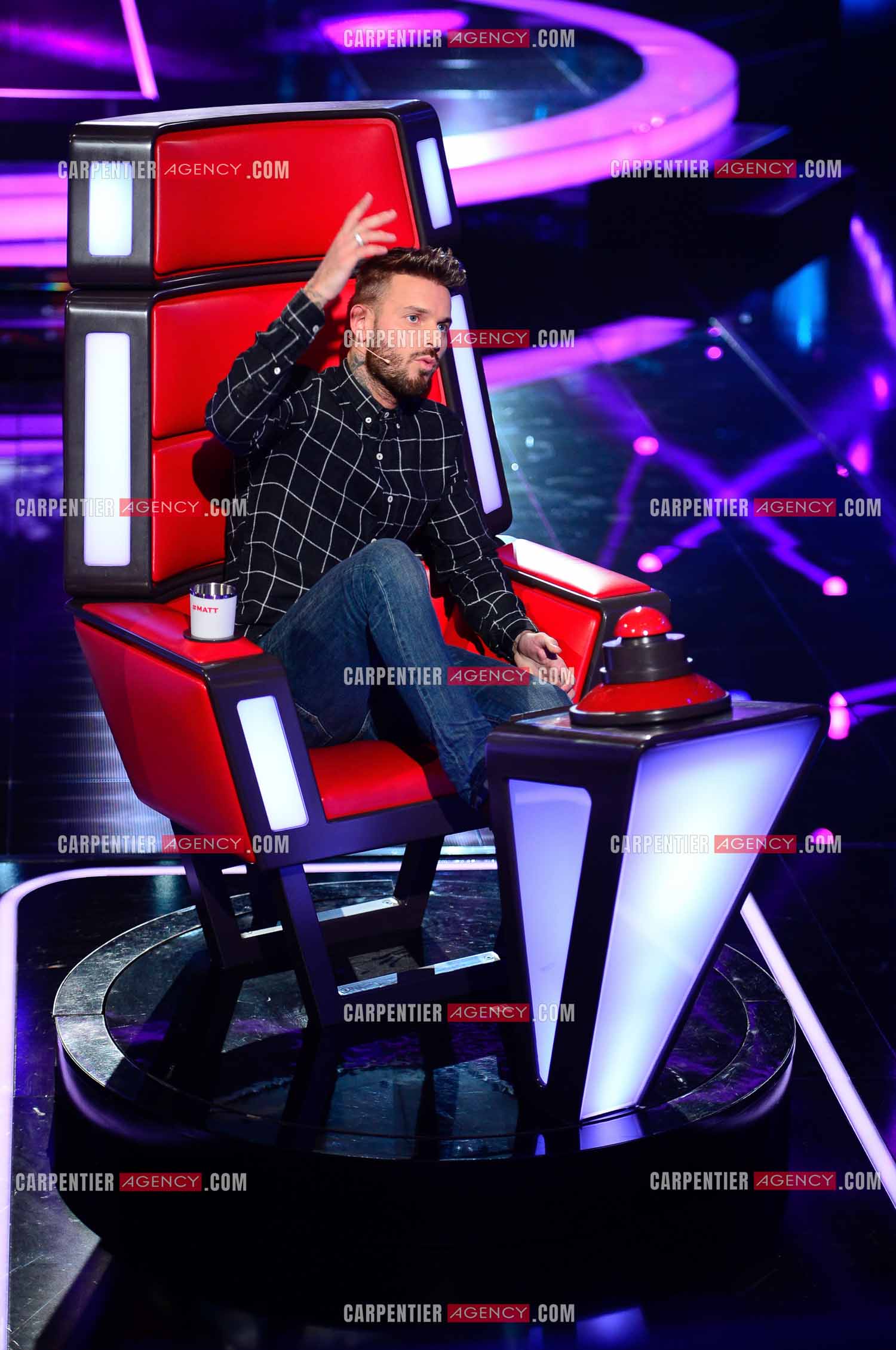 Saison 3 de l'émission The Voice Kids en 2015. Le coach Matt Pokora.            ( Exclusif )