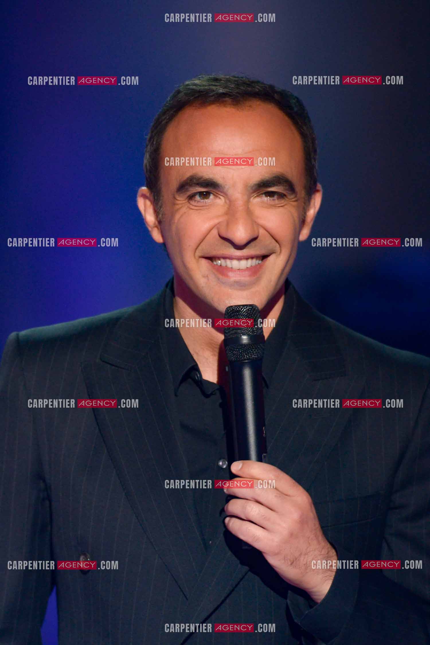 L'animateur Nikos Aliagas lors de l'émission The Voice.     ( Exclusif )