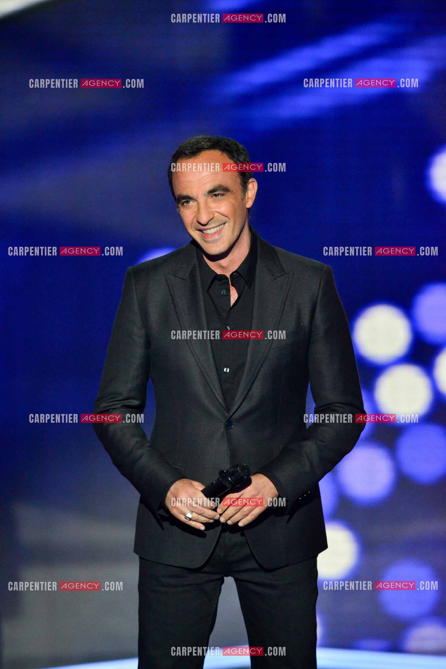 L'animateur Nikos Aliagas lors de l'émission The Voice.     ( Exclusif )