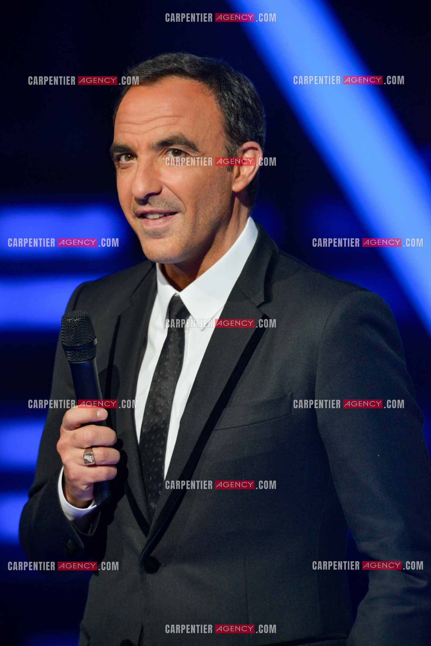 L'animateur Nikos Aliagas lors de l'émission The Voice.     ( Exclusif )