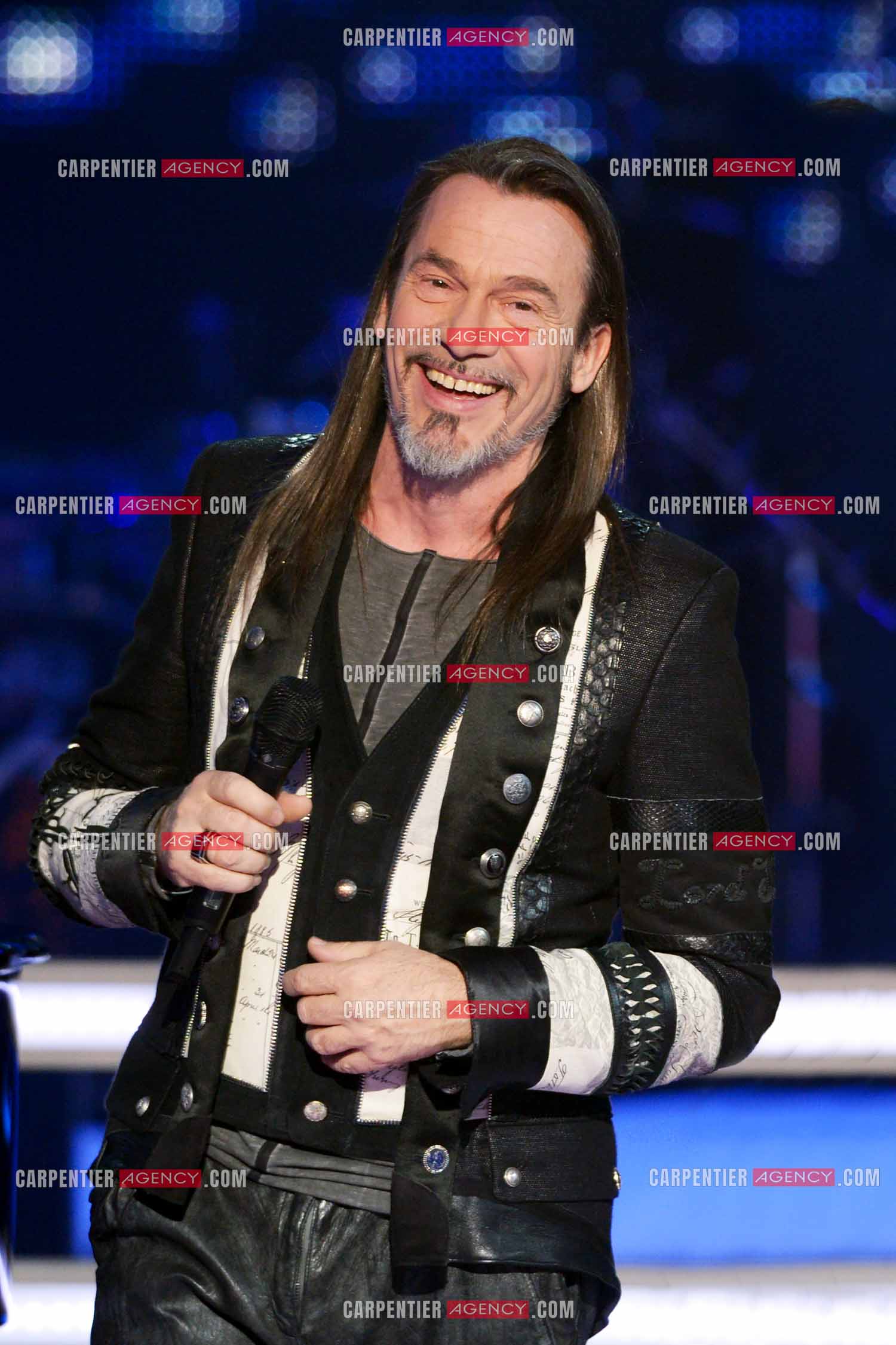 Le coach Florent Pagny sur le plateau de l'émission THE VOICE.           ( Exclusif )
