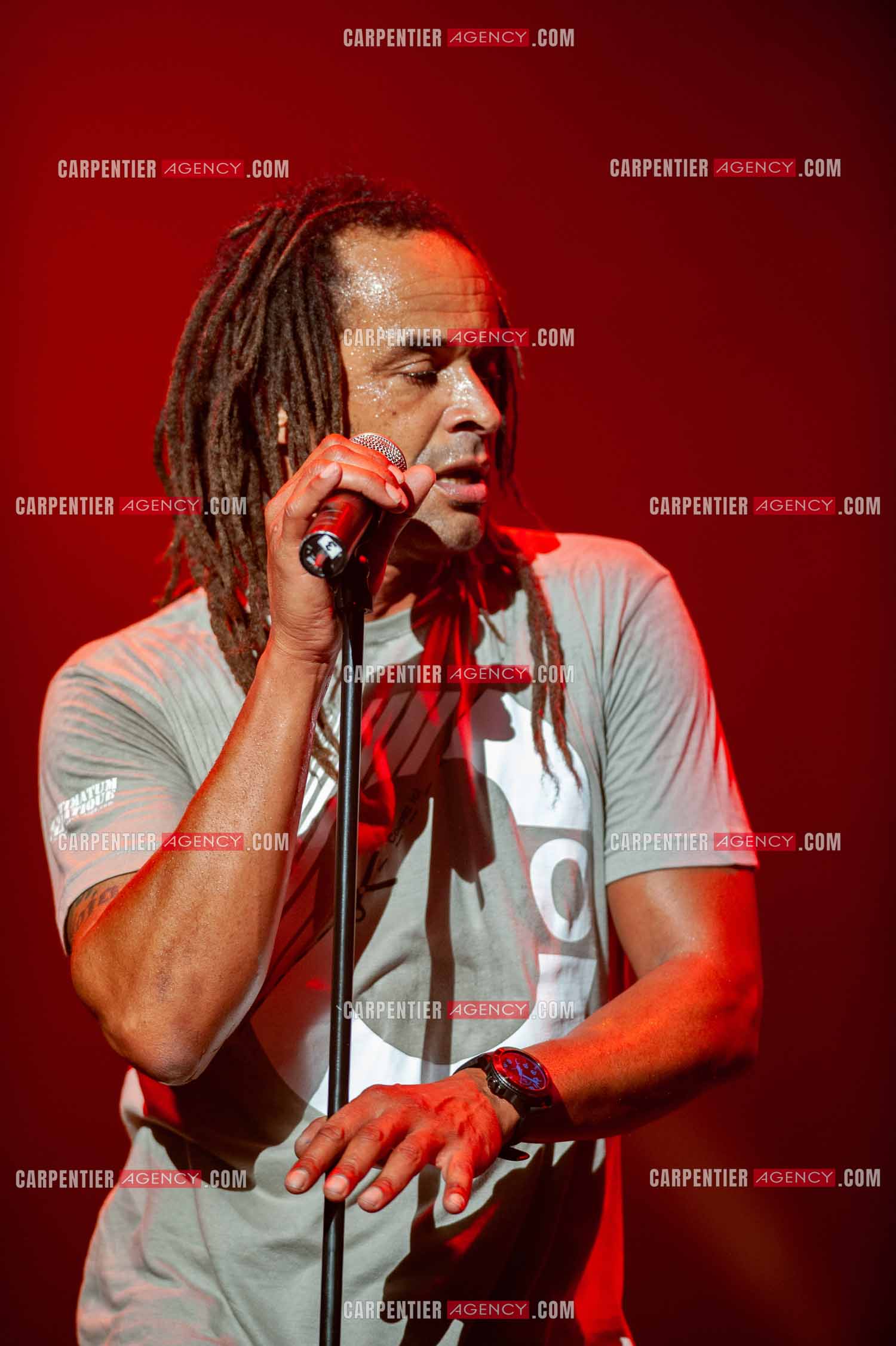 Grand concert au Zénith de Paris “ ULTIMATUM PLANETE ZÉNITH “ le 22 Nov 2009. Le chanteur Yannick Noah.                                    ( Exclusif )