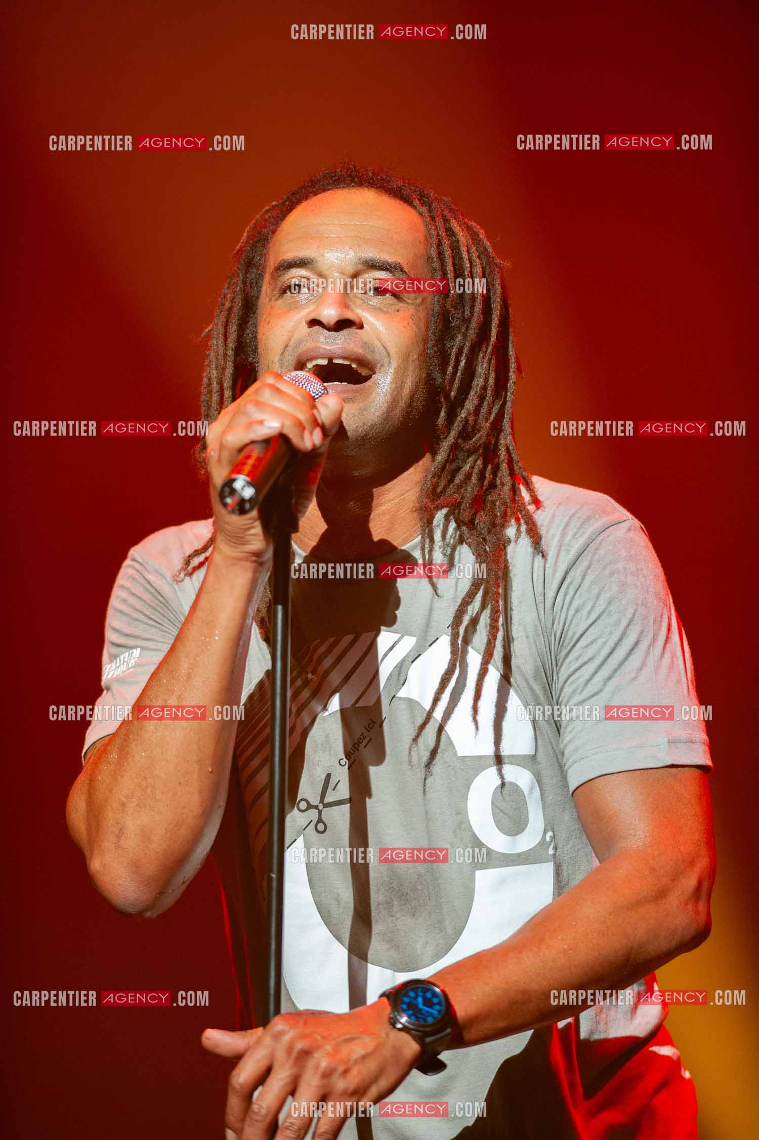 Grand concert au Zénith de Paris “ ULTIMATUM PLANETE ZÉNITH “ le 22 Nov 2009. Le chanteur Yannick Noah.                                    ( Exclusif )