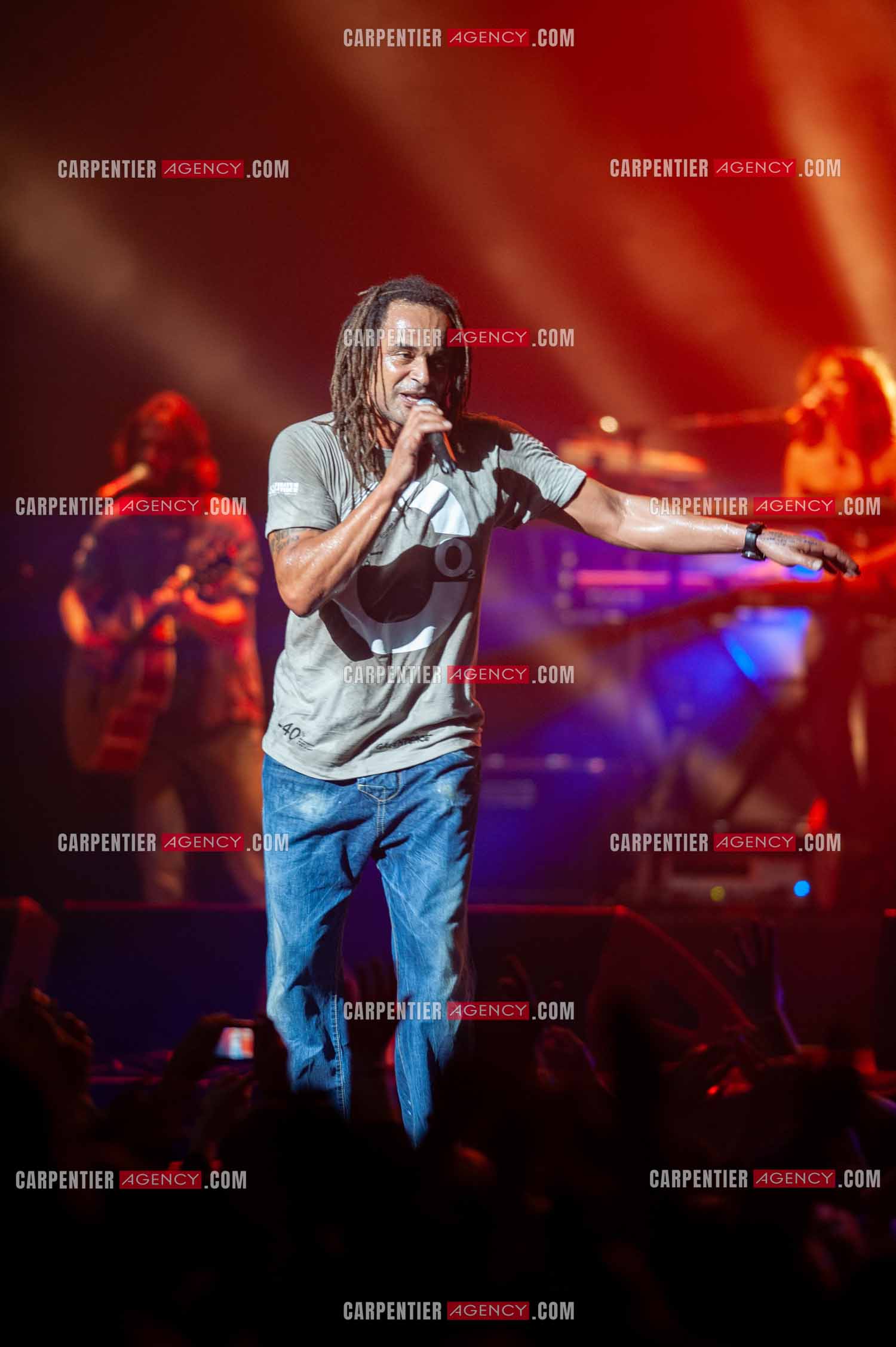 Grand concert au Zénith de Paris “ ULTIMATUM PLANETE ZÉNITH “ le 22 Nov 2009. Le chanteur Yannick Noah.                                    ( Exclusif )