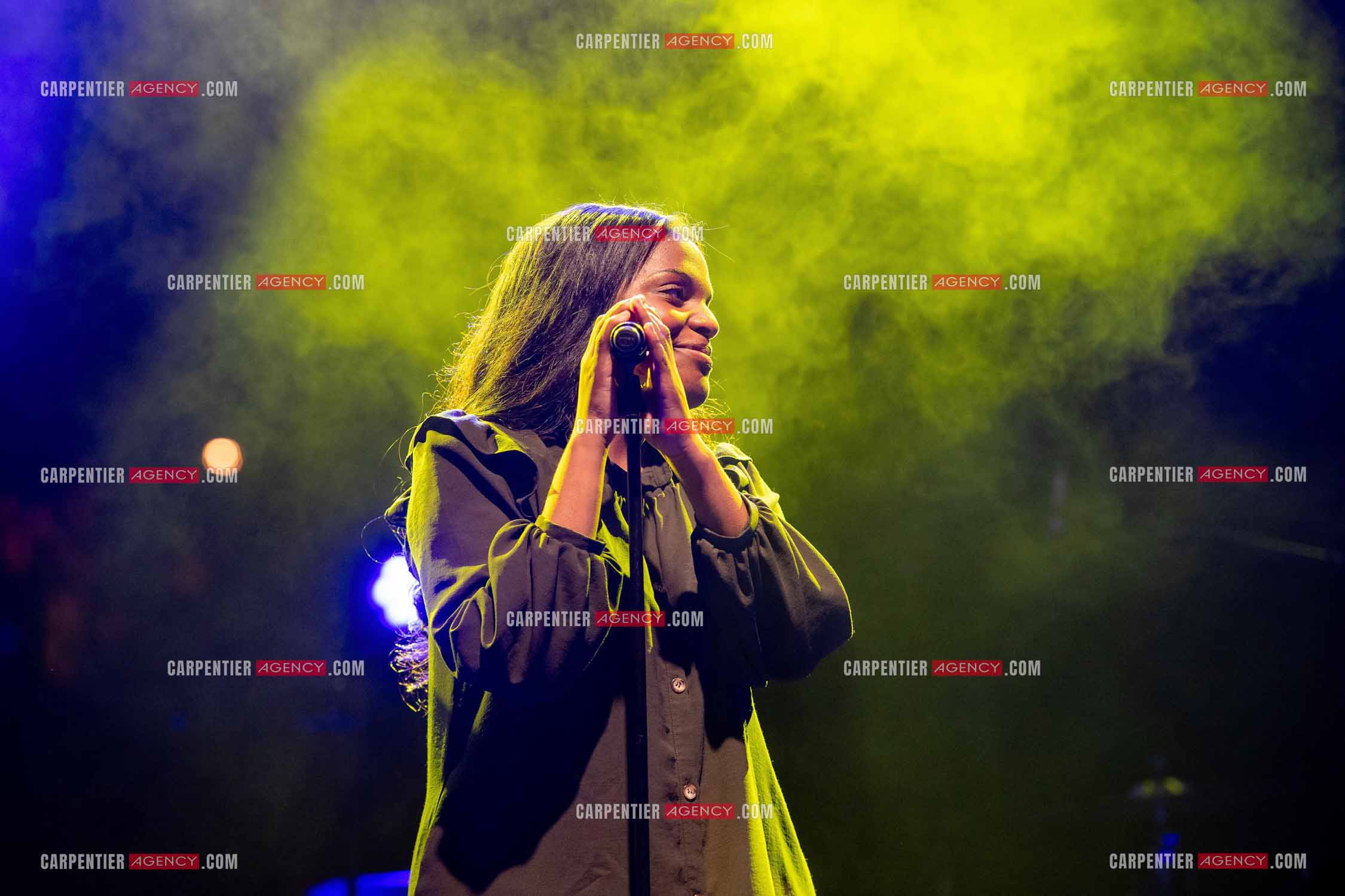 Les gagnants de la saison 2021 de The voice en tournée d'été. La chanteuse Mentissa Aziza.    ( Exclusif )