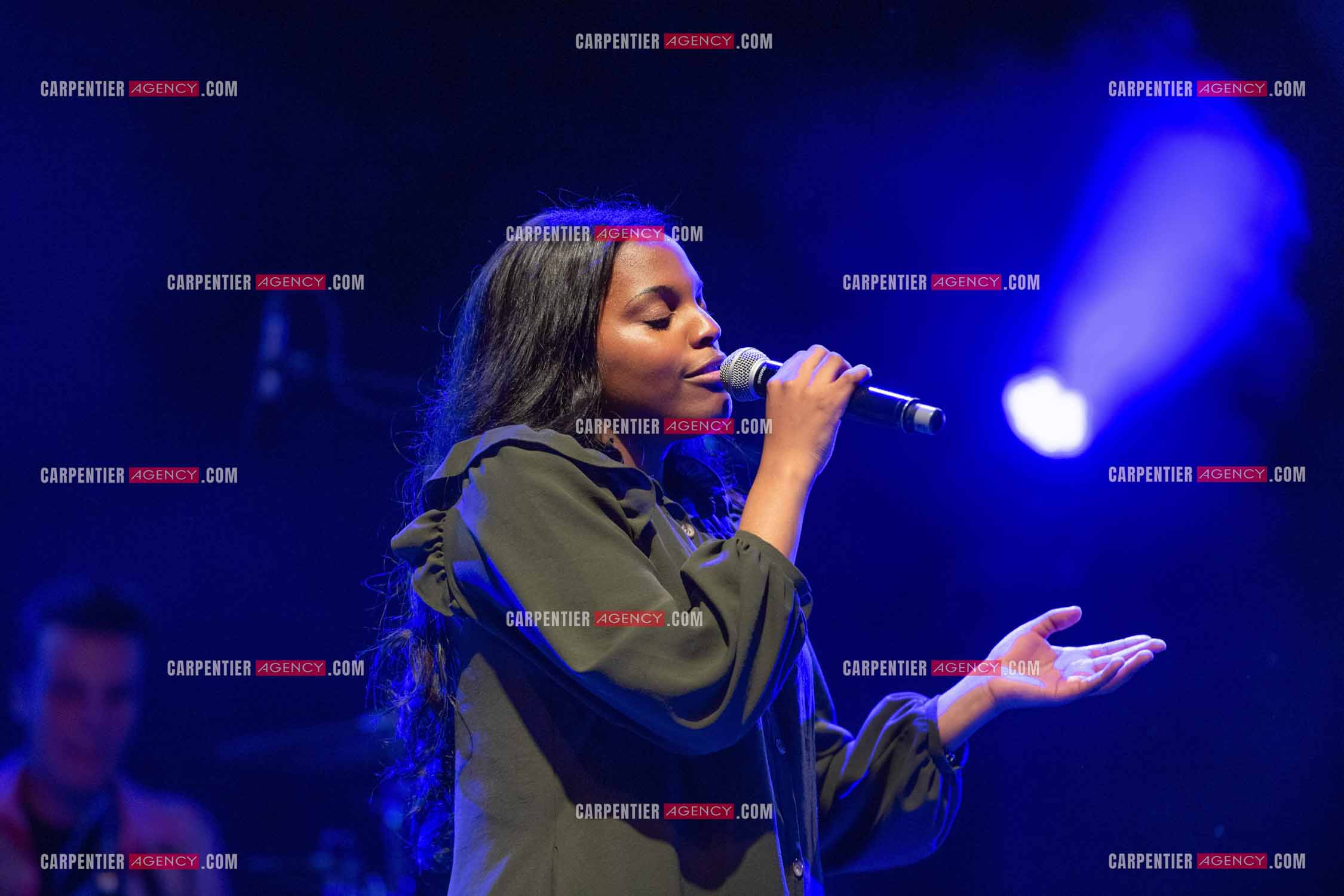 Les gagnants de la saison 2021 de The voice en tournée d'été. La chanteuse Mentissa Aziza.    ( Exclusif )