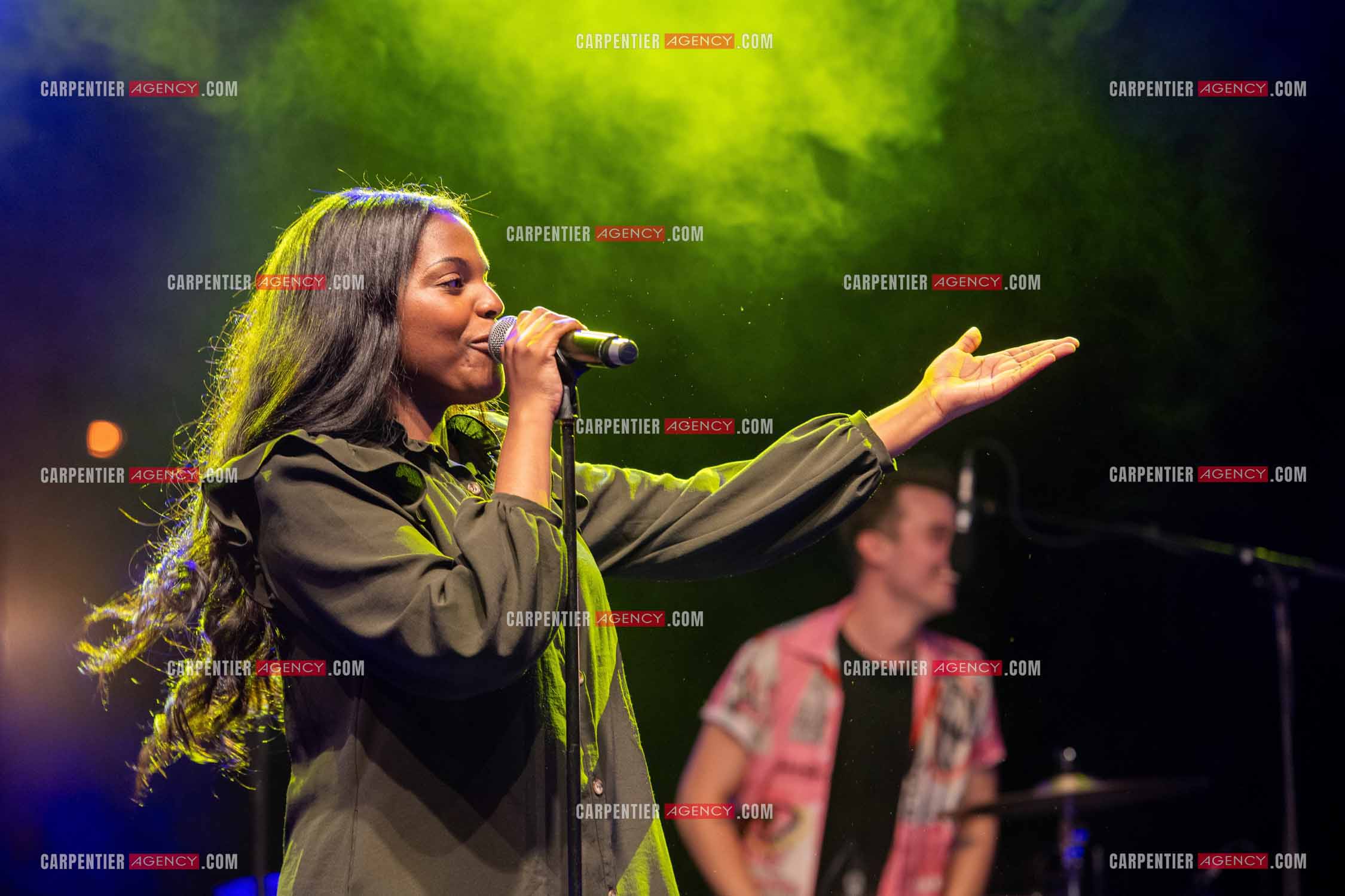 Les gagnants de la saison 2021 de The voice en tournée d'été. La chanteuse Mentissa Aziza.    ( Exclusif )