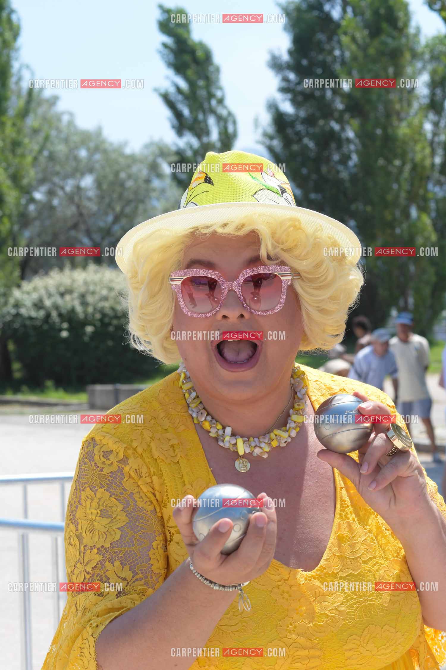 L'humoriste Zize au Mondial La Marseillaise à pétanque.