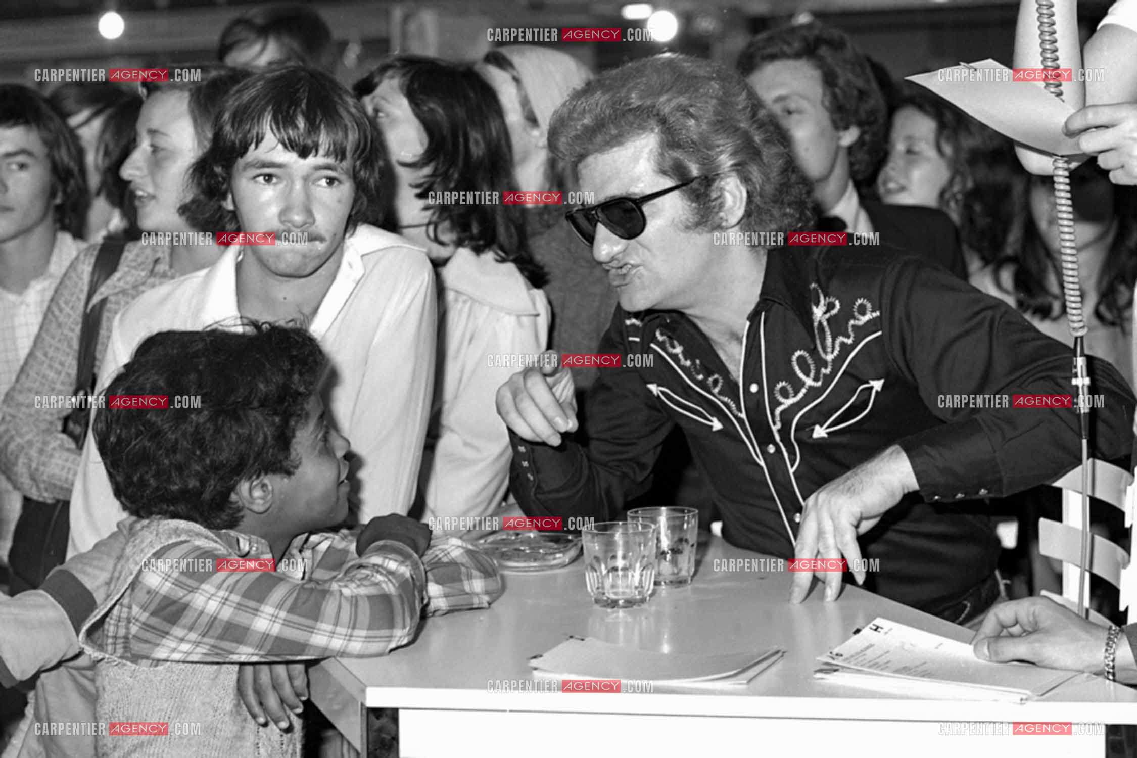 Le chanteur Eddy Mitchell invité pour l'inauguration du centre commercial C&A de la Part-Dieu à Lyon.  ( Exclusif )