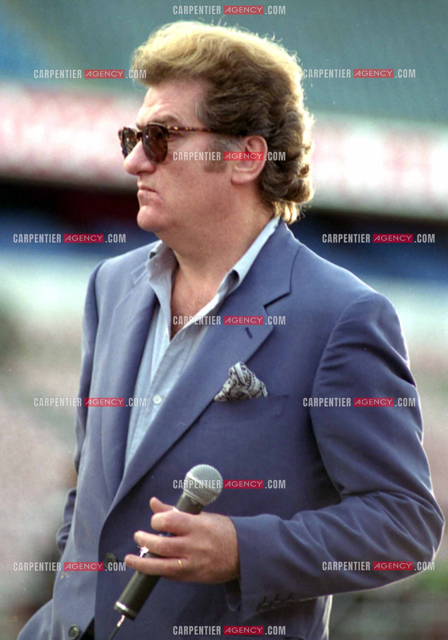 Eddy Mitchell lors des répétitions du concert de son ami Johnny Hallyday au Parc des Princes à Paris.  ( Exclusif )