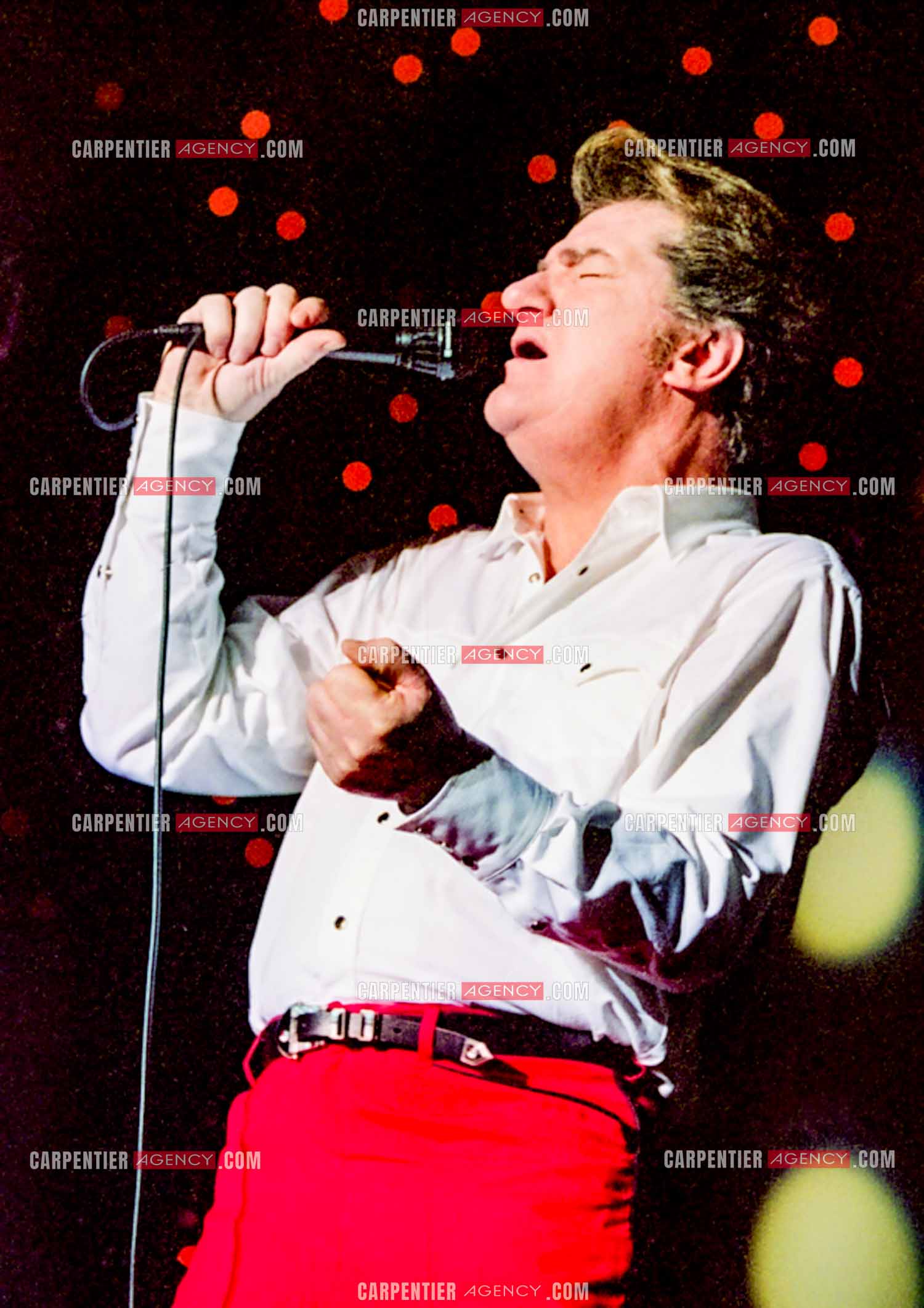 Le chanteur Eddy Mitchell en concert au POPB de Paris Bercy. Le big band d'Eddy Mitchell. Mr Eddy 1997