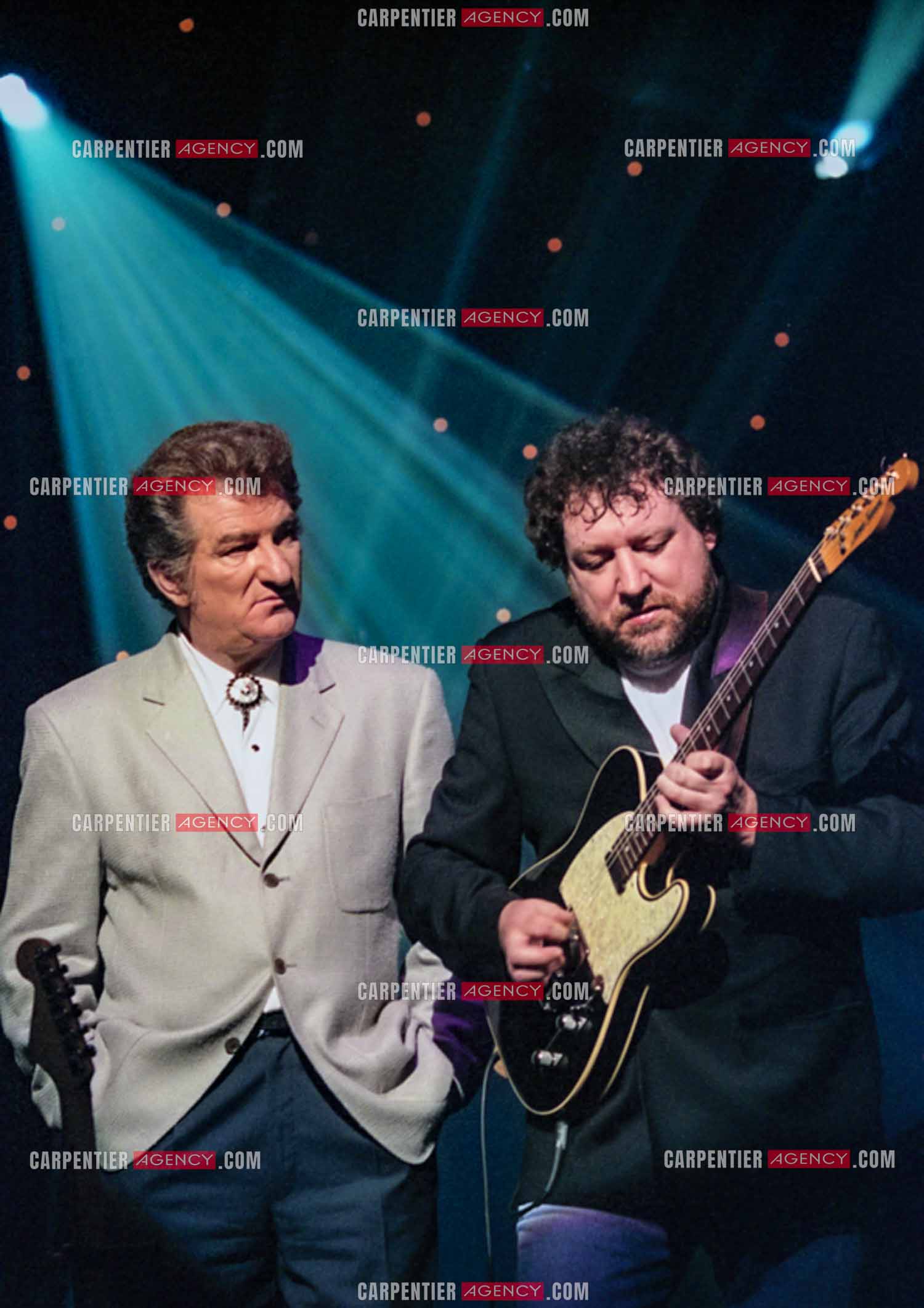 Le chanteur Eddy Mitchell en concert au Zénith de Paris du 08 au 12 février 1994.