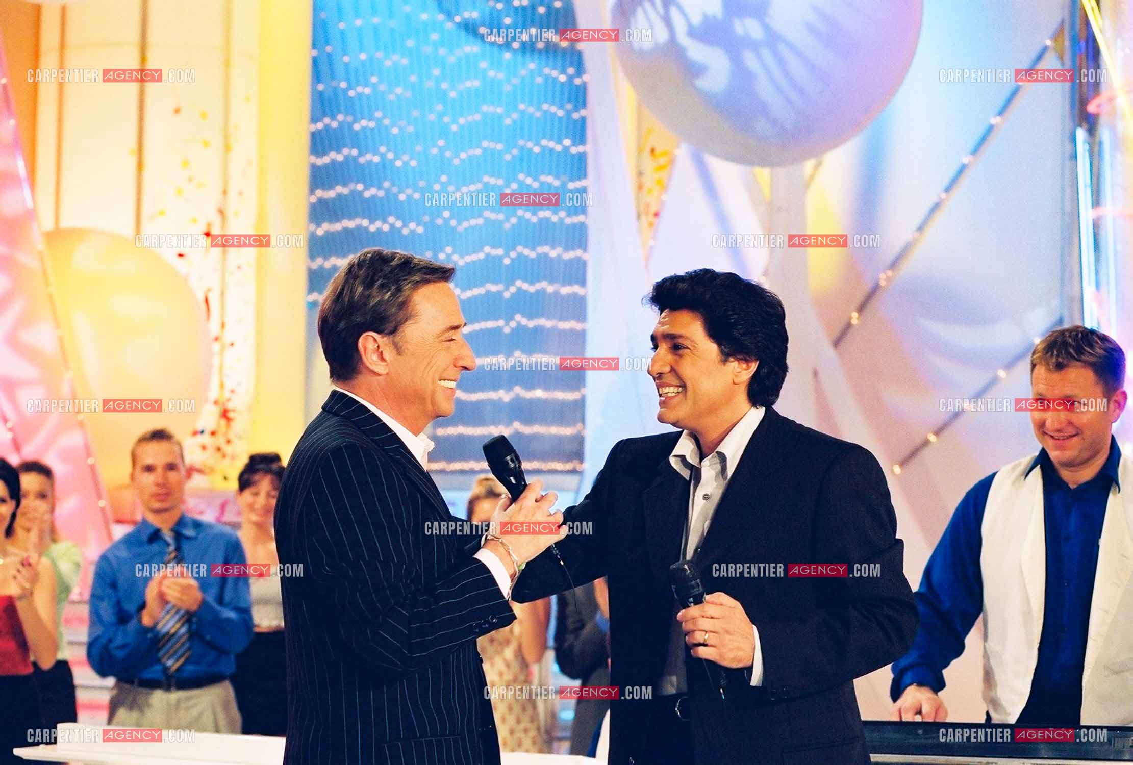 Le chanteur Frédéric François invité de l'émission de Pascal Sevran “La Chance Aux Chansons“ pour la promotion de son nouvel album “Les Plus Grandes Mélodies Italiennes“.  ( Exclusif )