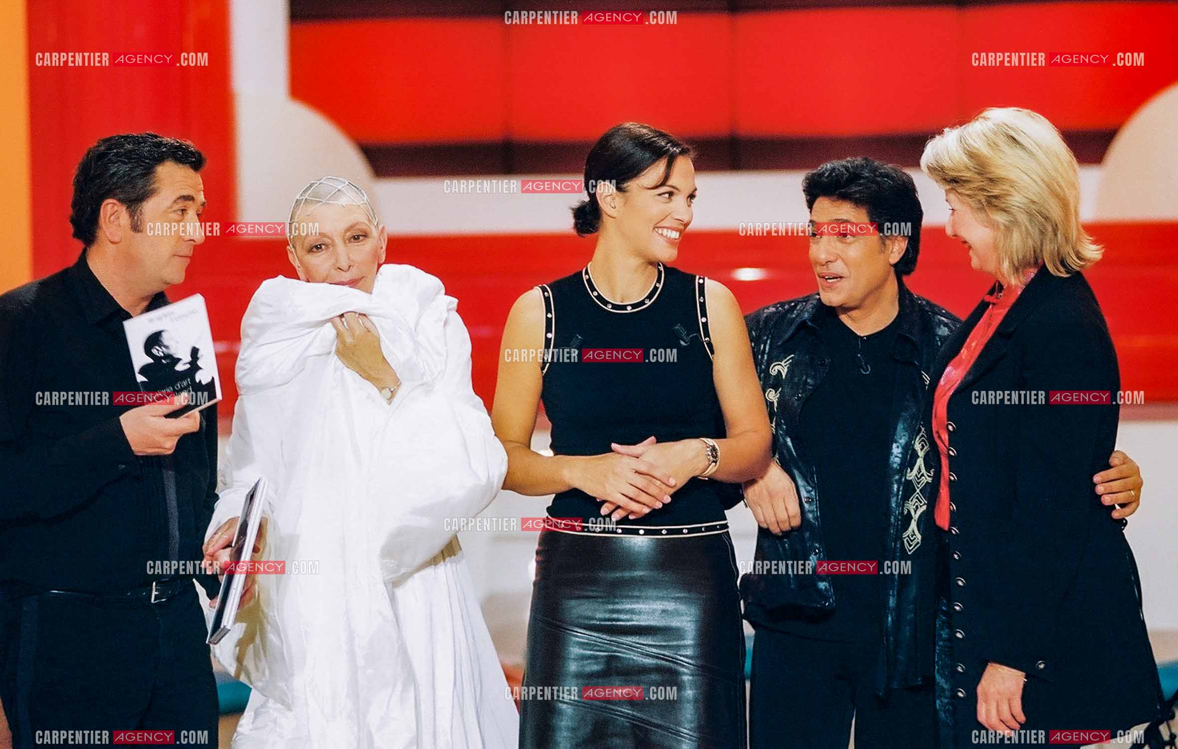 Émission “Le Fabuleux Destin“ présentée par l'animatrice Isabelle Giordano avec comme invités Jean-Yves Lafesse, Brigitte Fontaine, Frédéric François et Danièle Gilbert.  ( Exclusif )