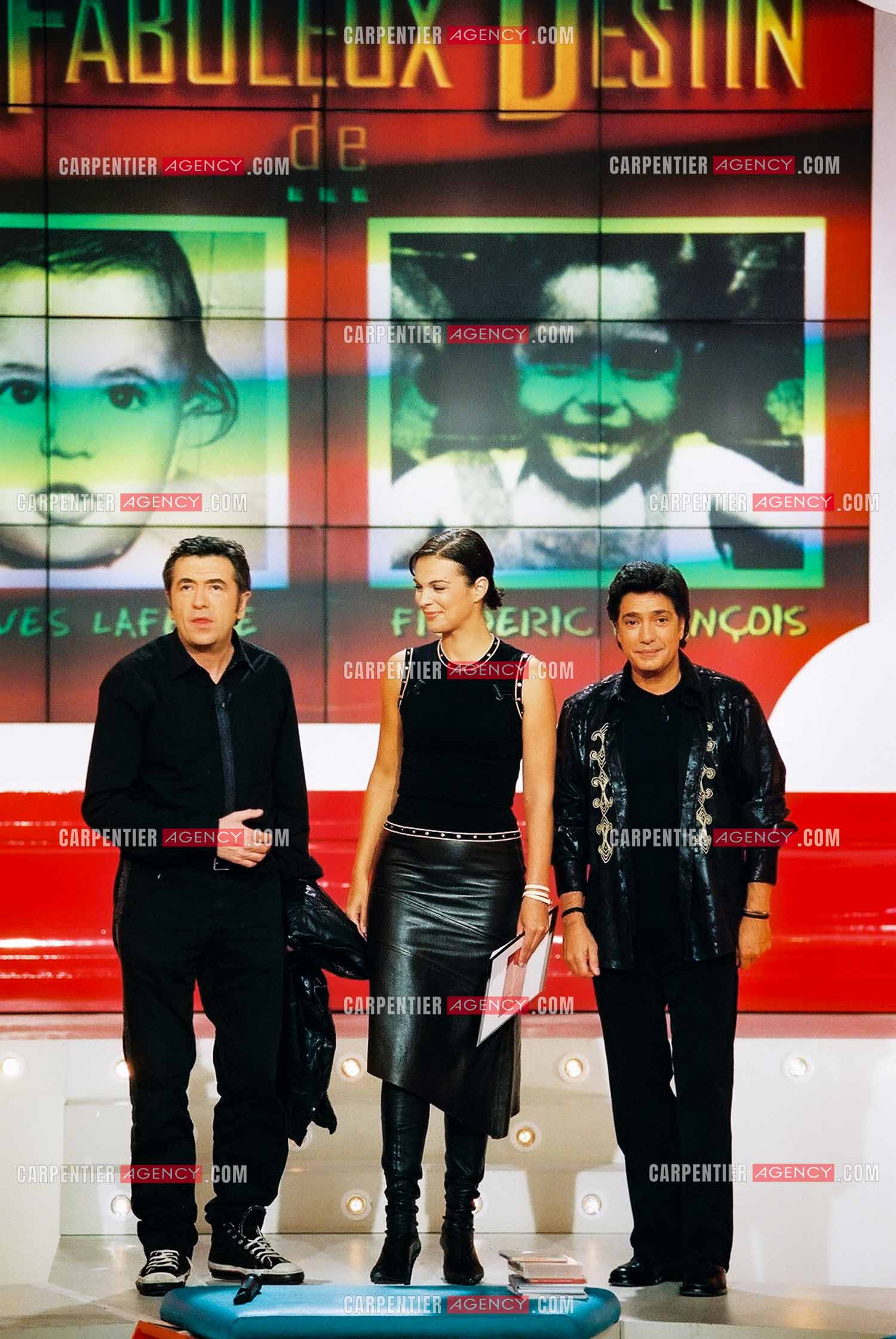 Émission “Le Fabuleux Destin“ présentée par l'animatrice Isabelle Giordano avec comme invités Jean-Yves Lafesse et Frédéric François.  ( Exclusif )