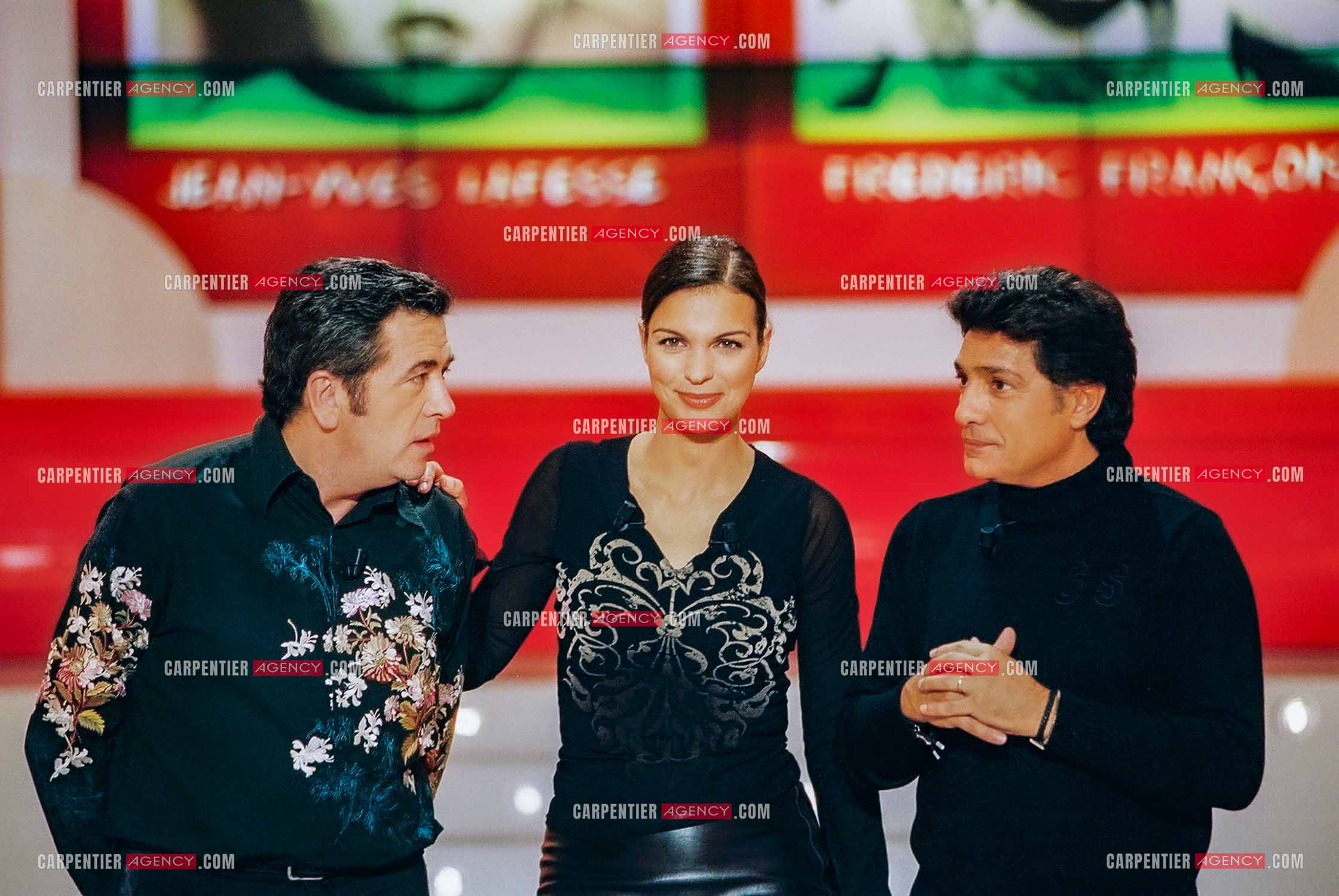 Émission “Le Fabuleux Destin“ présentée par l'animatrice Isabelle Giordano avec comme invités Jean-Yves Lafesse et Frédéric François.  ( Exclusif )