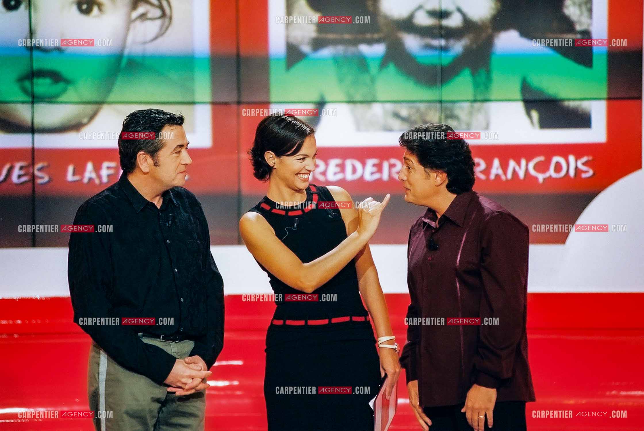 Émission “Le Fabuleux Destin“ présentée par l'animatrice Isabelle Giordano avec comme invités Jean-Yves Lafesse et Frédéric François.  ( Exclusif )