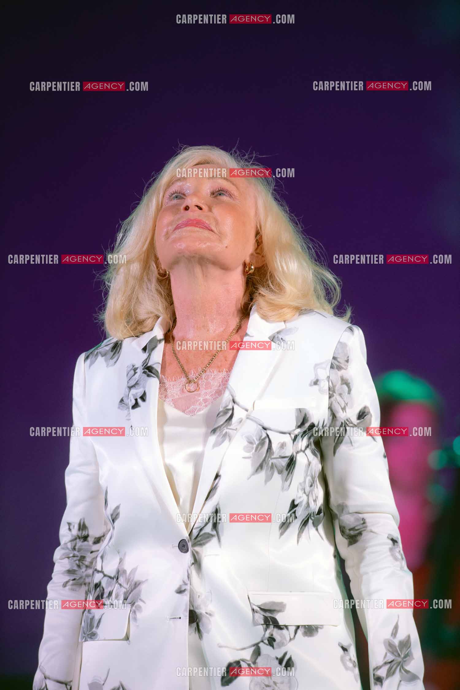 La chanteuse Michèle Torr en concert au plan d'Orgon le 19 août 2023.  ( Exclusif )