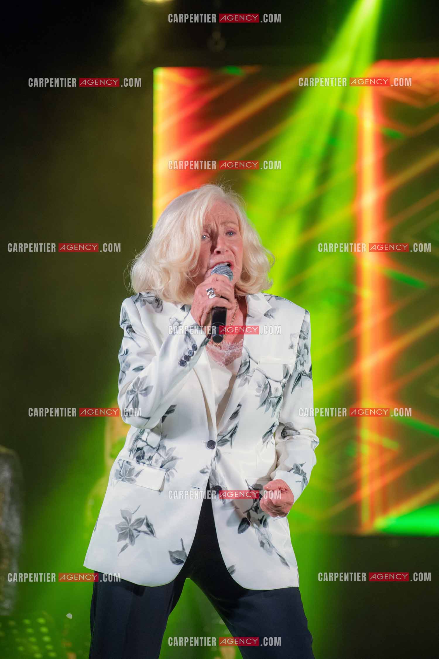 La chanteuse Michèle Torr en concert au plan d'Orgon le 19 août 2023.  ( Exclusif )