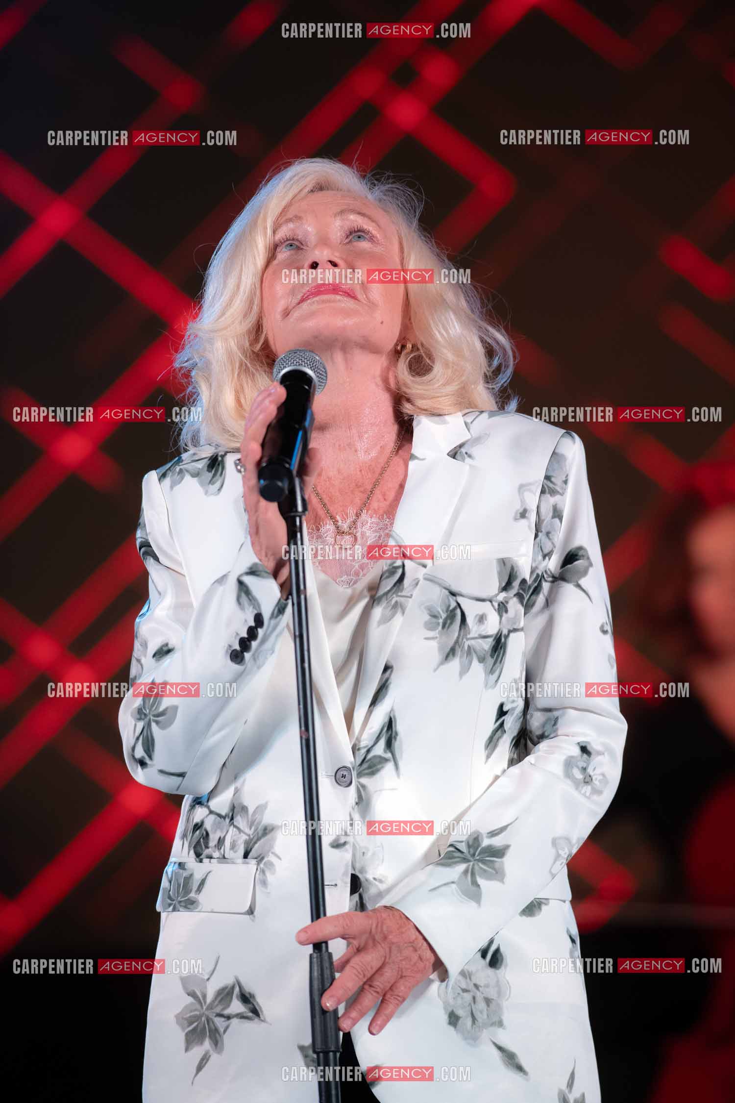 La chanteuse Michèle Torr en concert au plan d'Orgon le 19 août 2023.  ( Exclusif )