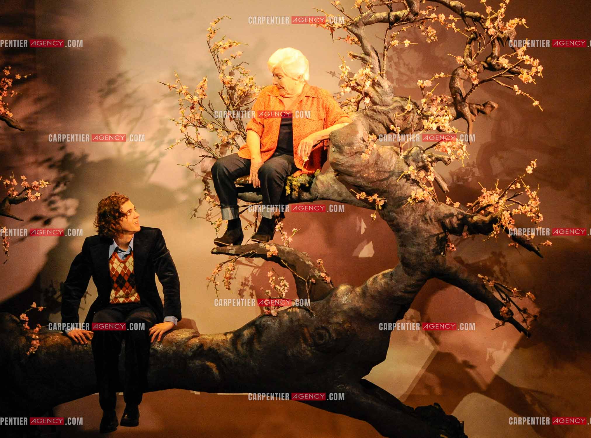 Line Renaud et Thomas Solivérès lors de la dernière représentation de HAROLD & MAUD au Théâtre St Antoine.  ( Exclusif )