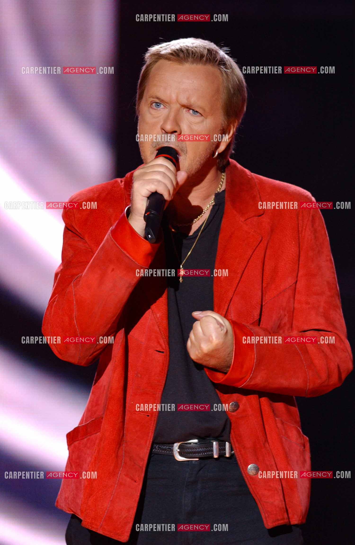 Le chanteur Renaud Séchan en concert pour l'anniversaire des 20 ans du Zénith de Paris.