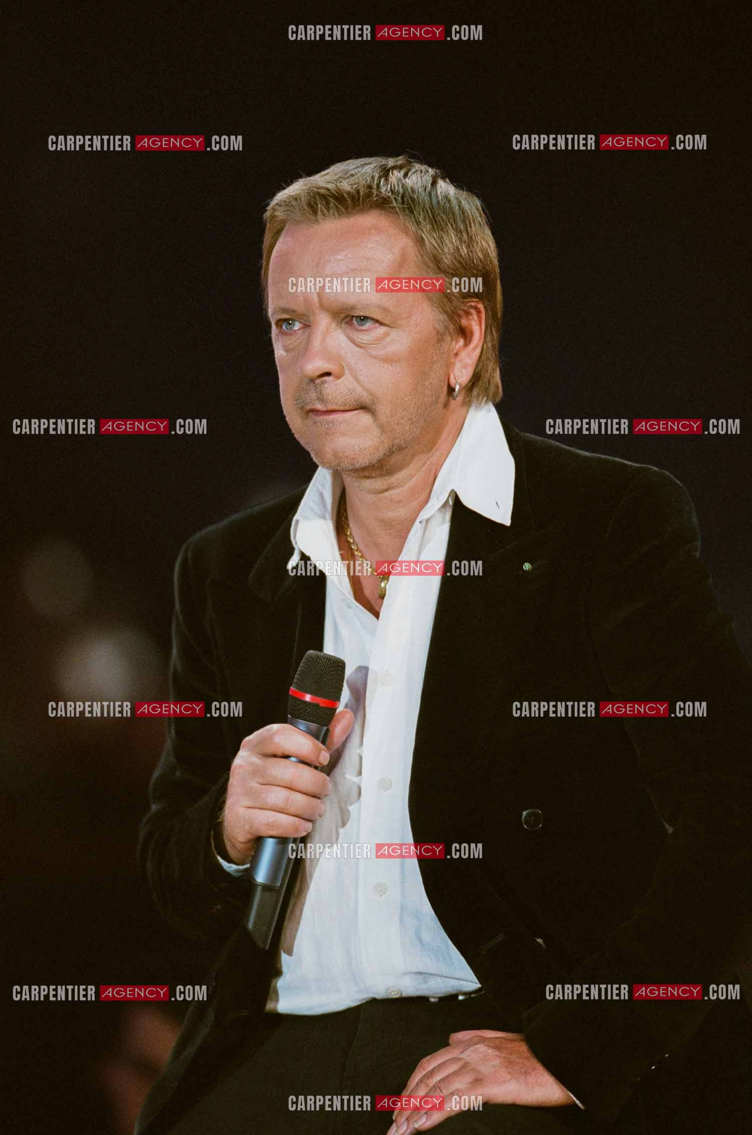 Le chanteur Renaud en concert.