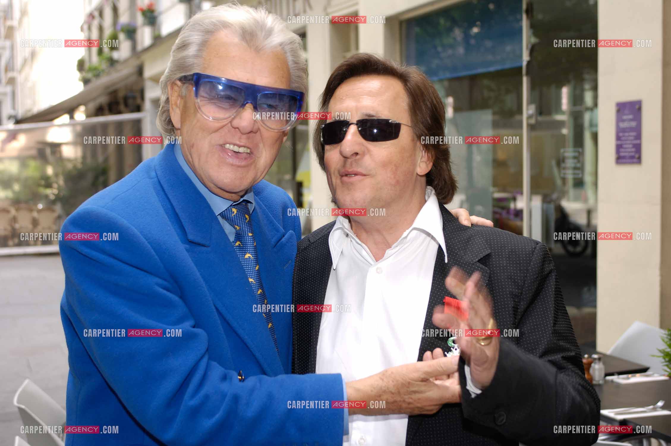 Michou en presence de Gilbert Montagne pour la remise de de sa Legion d'Honneur a l'Élysée.  ( Exclusif )