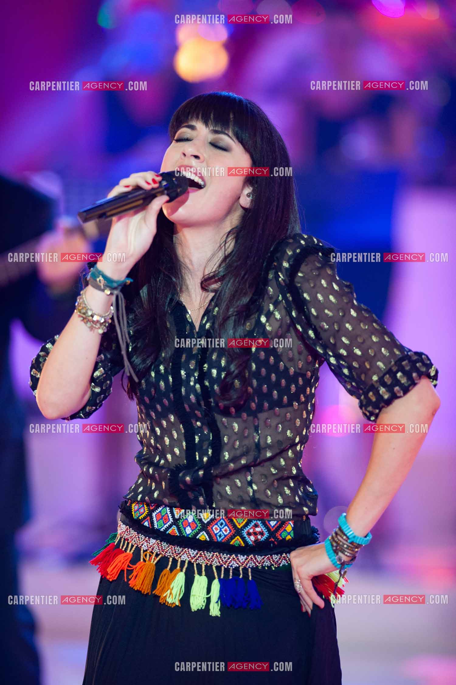 La chanteuse Nolwenn Leroy lors du Télé Vie à Bruxelles en Belgique le 07 mai 2011.