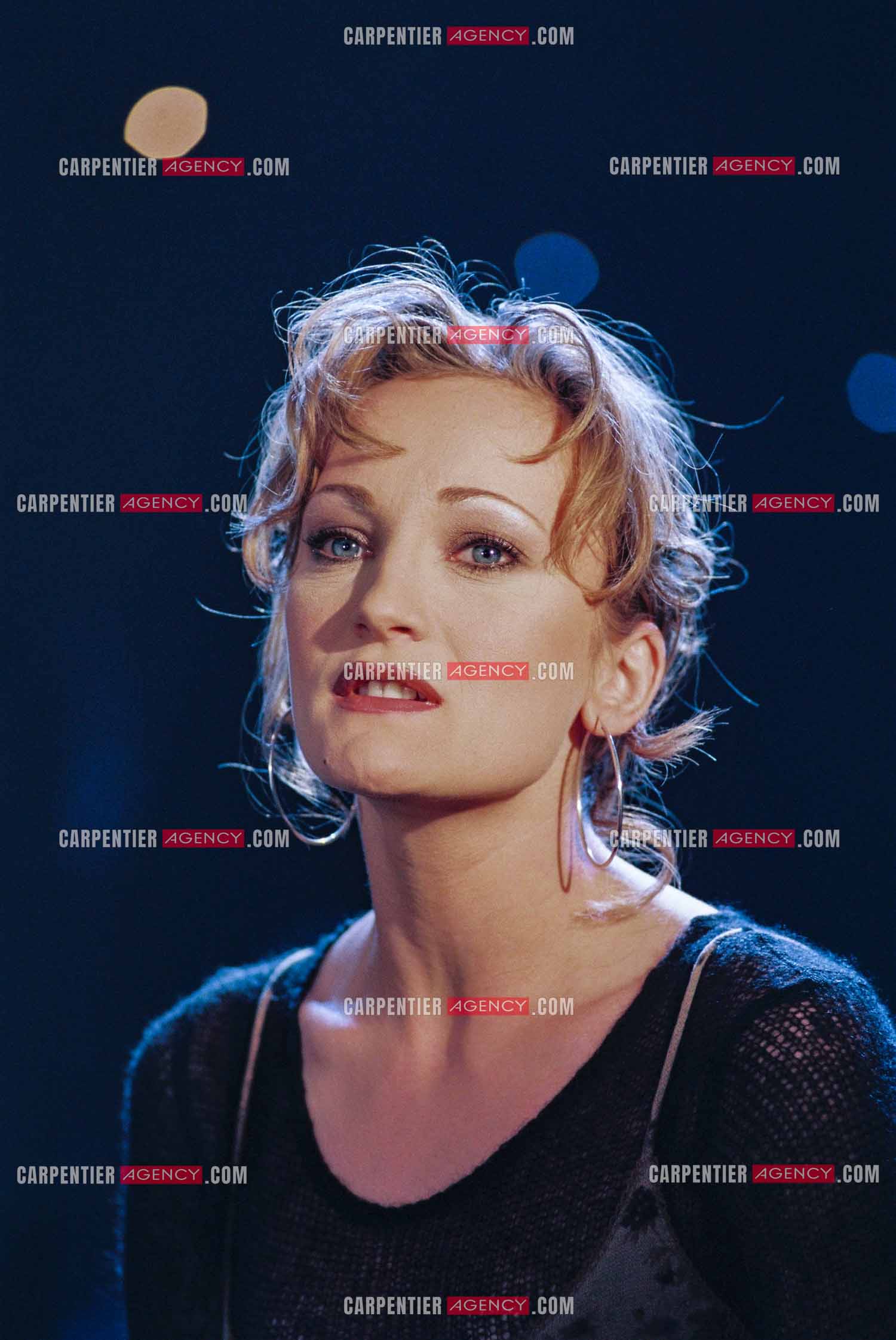 La chanteuse Patricia Kaas invitée de l’émission “ JE TE DIS VOUS “ enregistrée pour TF1 le 11 janvier 1995. ( Exclusif )