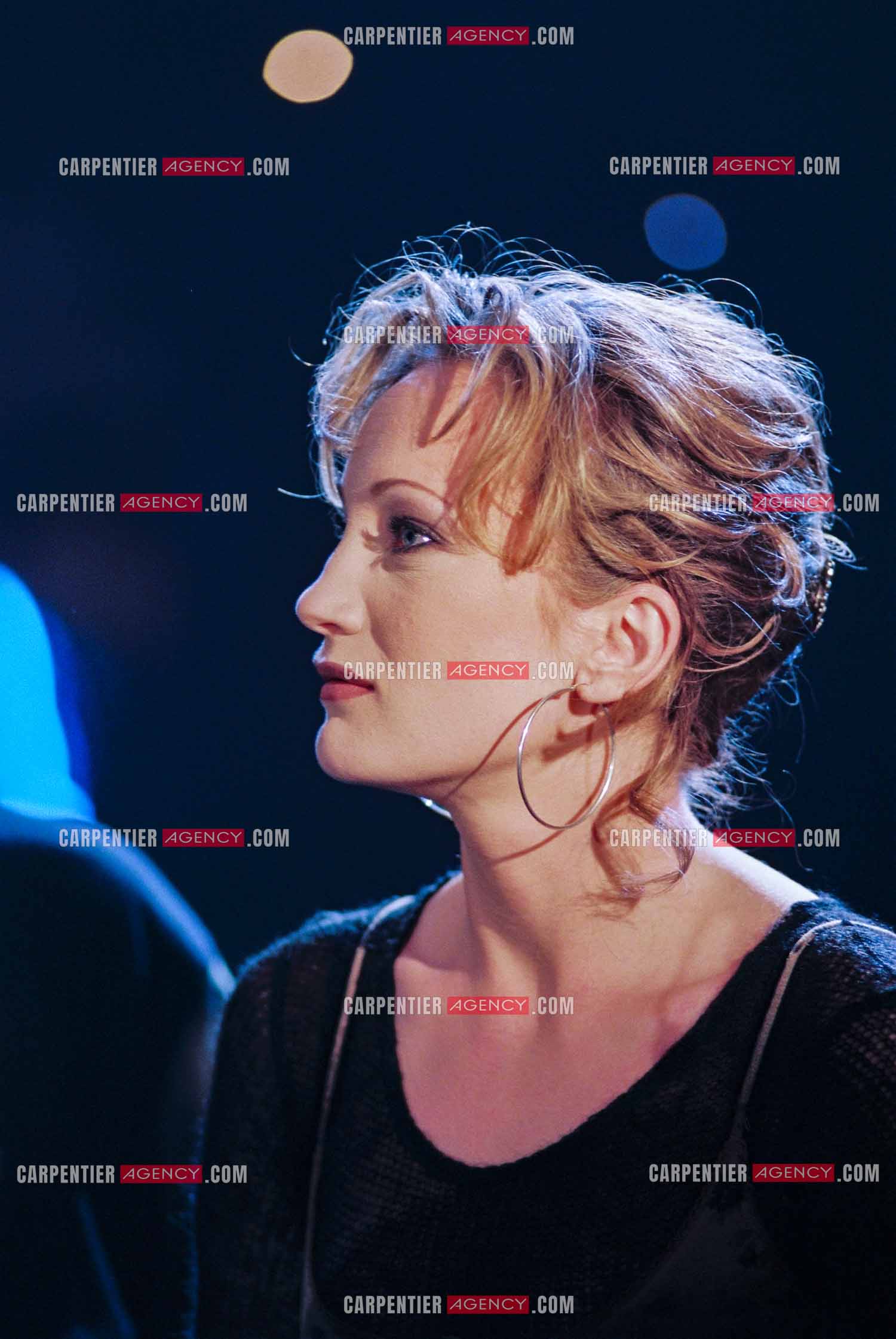 La chanteuse Patricia Kaas invitée de l’émission “ JE TE DIS VOUS “ enregistrée pour TF1 le 11 janvier 1995. ( Exclusif )