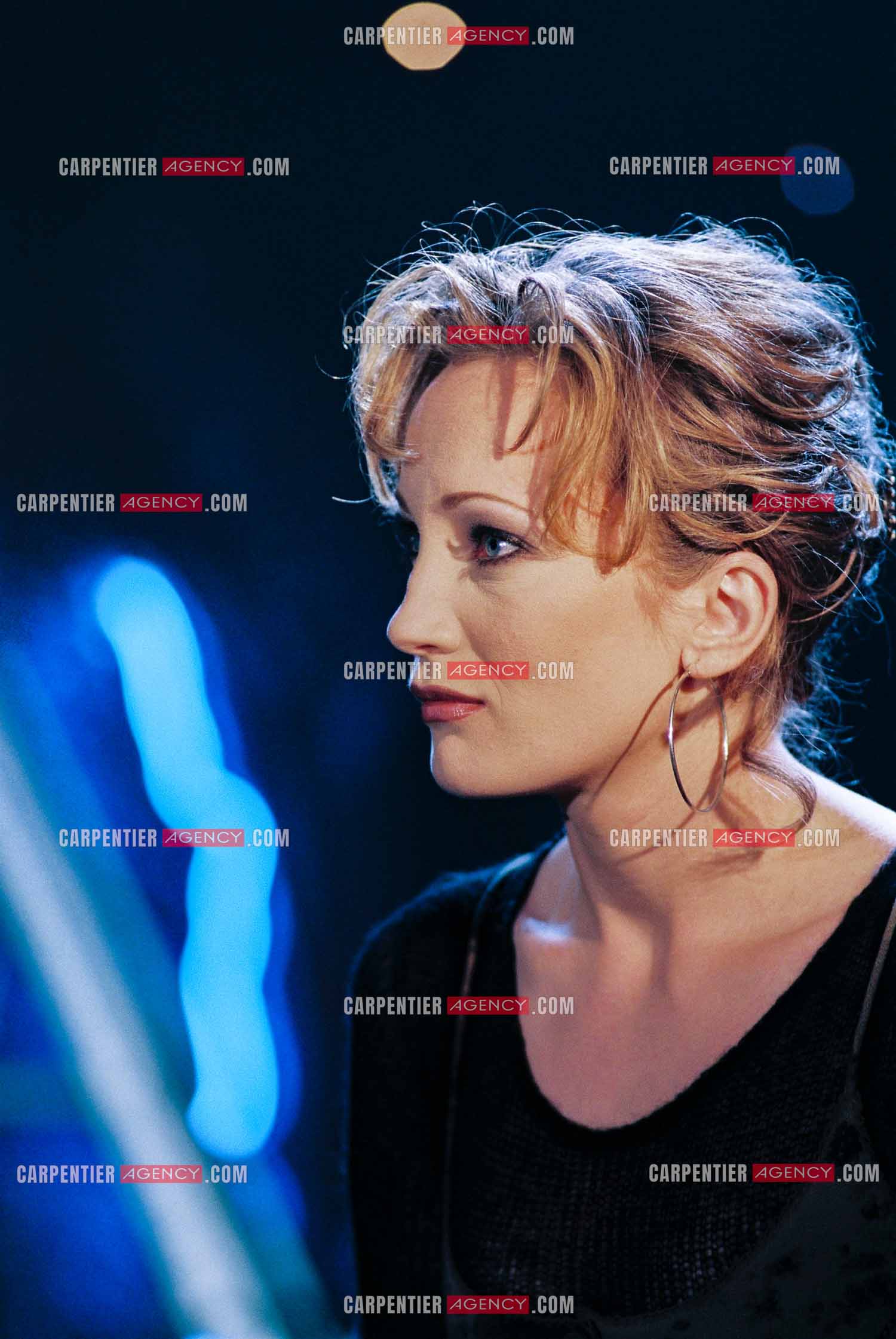 La chanteuse Patricia Kaas invitée de l’émission “ JE TE DIS VOUS “ enregistrée pour TF1 le 11 janvier 1995. ( Exclusif )