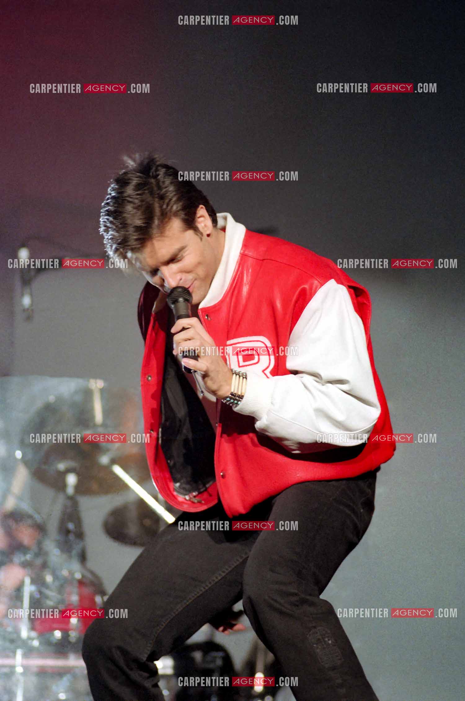 Le chanteur Canadien Roch Voisine en concert au POPB de Paris Bercy le 6 Février 1992.