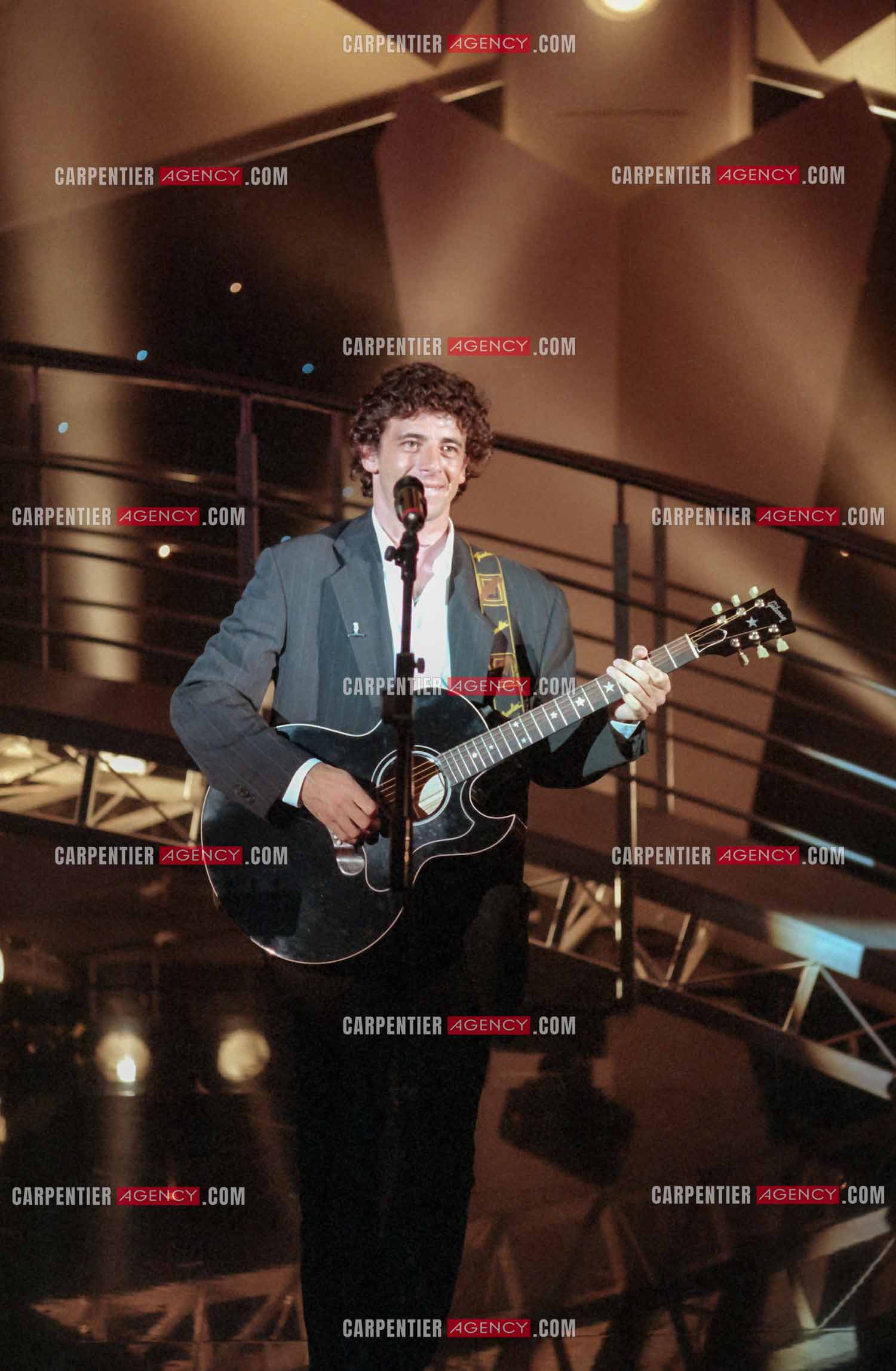 Enregistrement de l'émission “ Si on chantait “ et diffusée  sur TF1. Invité de l'émission, le chanteur Patrick Bruel. ( Exclusif )