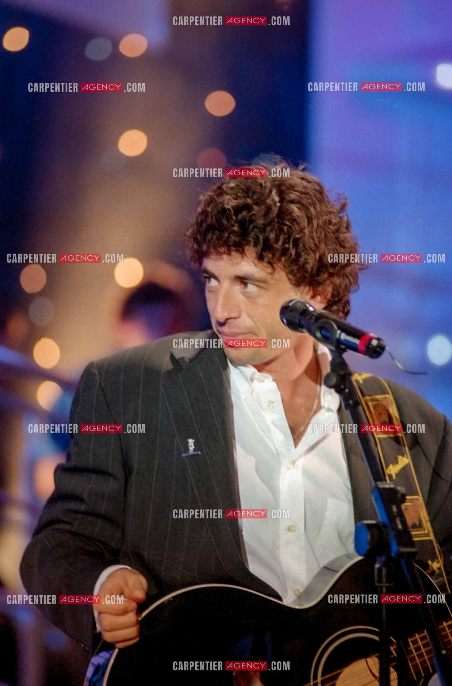 Enregistrement de l'émission “ Si on chantait “ et diffusée  sur TF1. Invité de l'émission, le chanteur Patrick Bruel. ( Exclusif )