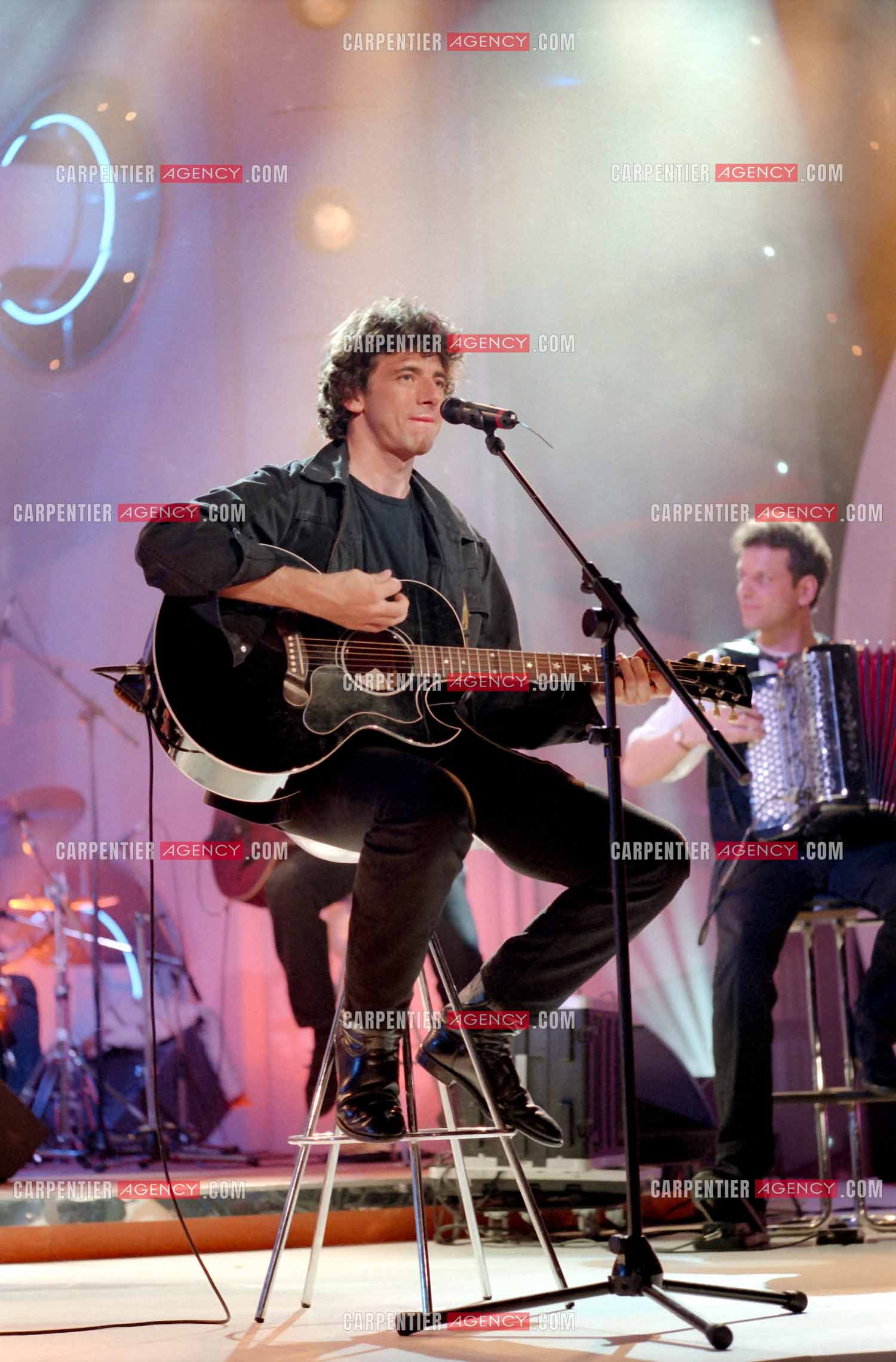 Enregistrement de l'émission “ Si on chantait “ et diffusée  sur TF1. Invité de l'émission, le chanteur Patrick Bruel. ( Exclusif )