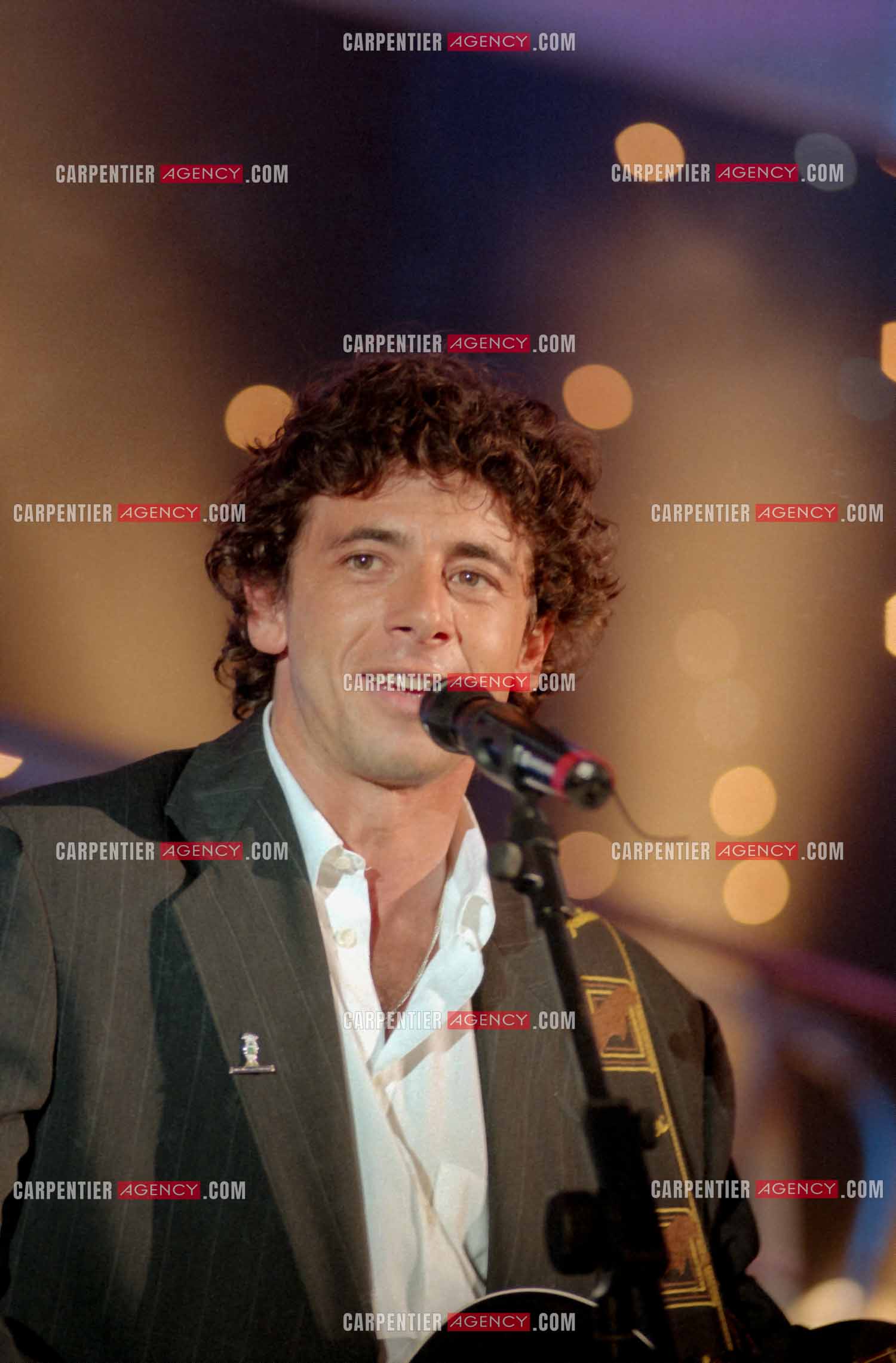 Enregistrement de l'émission “ Si on chantait “ et diffusée  sur TF1. Invité de l'émission, le chanteur Patrick Bruel. ( Exclusif )