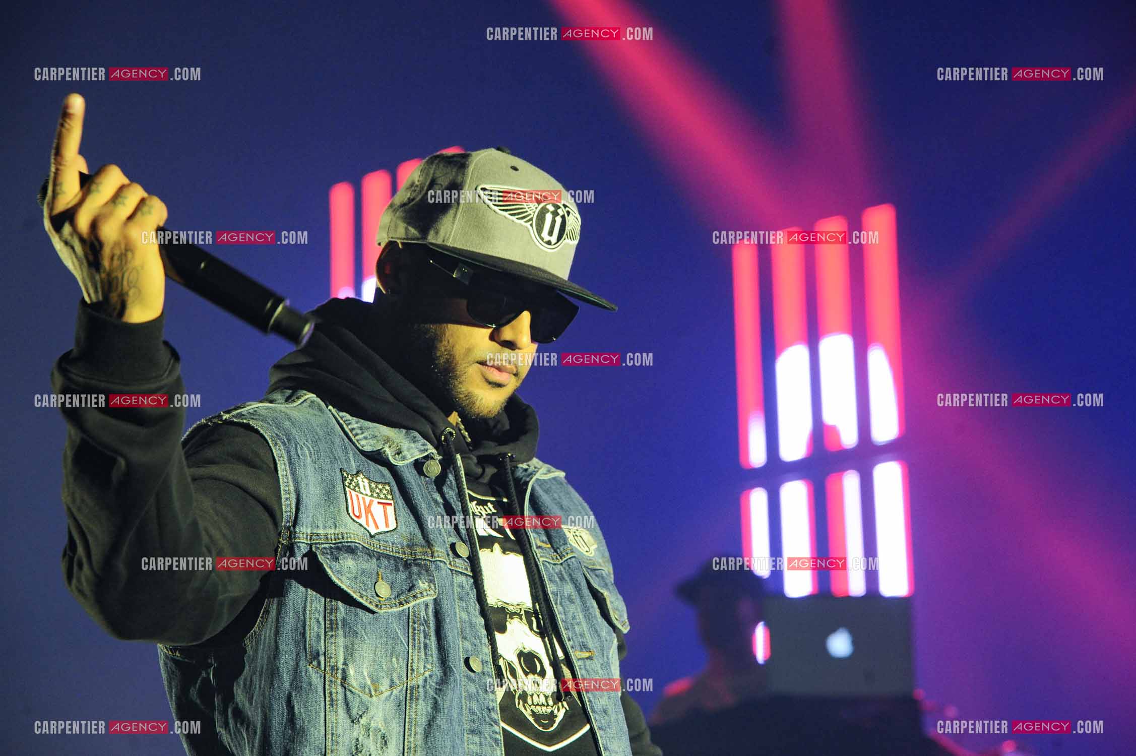 Le rappeur Élie Yaffa, dit Booba en concert au Zénith de Paris en 2007. ( Exclusif )