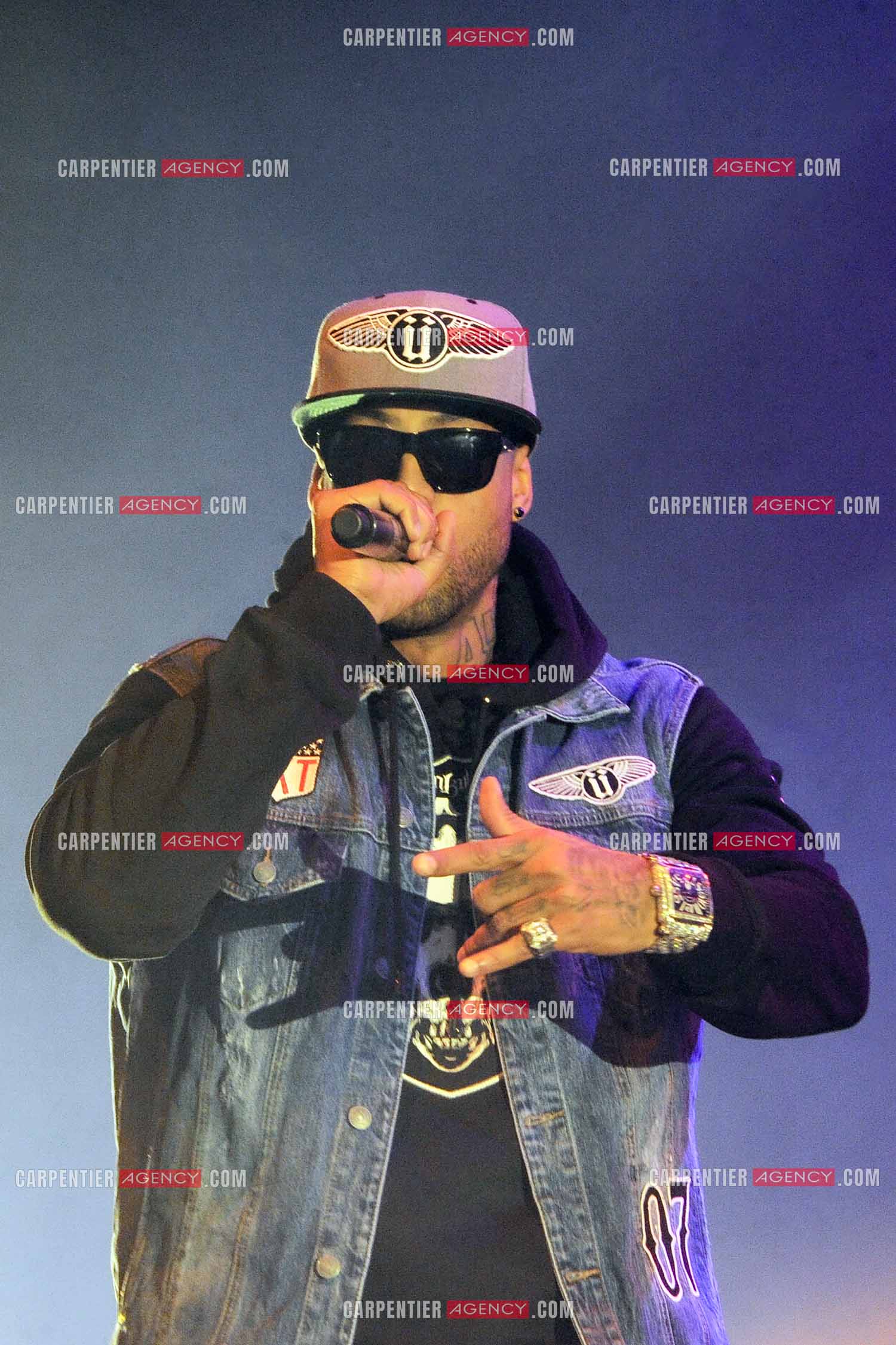 Le rappeur Élie Yaffa, dit Booba en concert au Zénith de Paris en 2007. ( Exclusif )