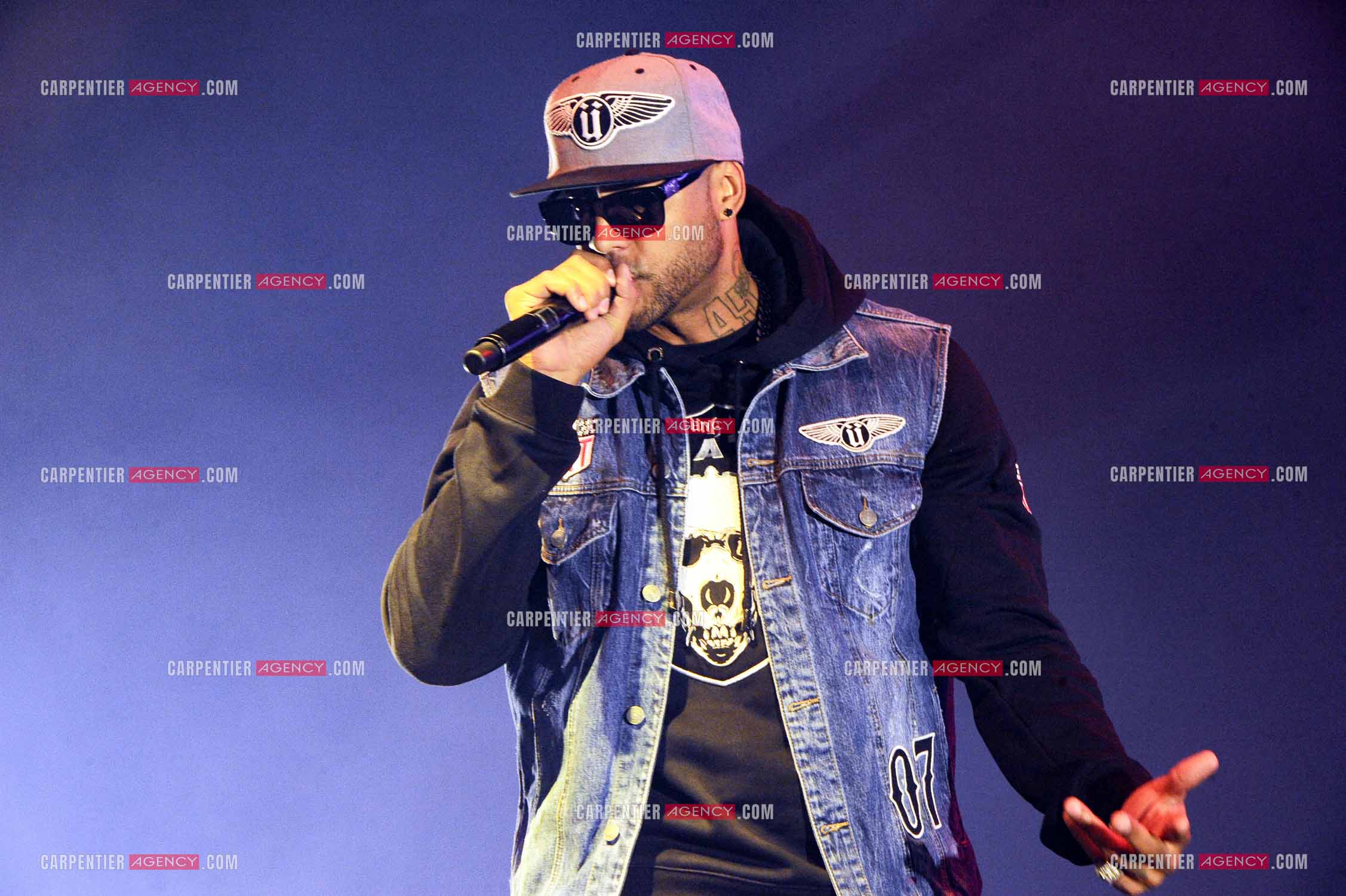 Le rappeur Élie Yaffa, dit Booba en concert au Zénith de Paris en 2007. ( Exclusif )