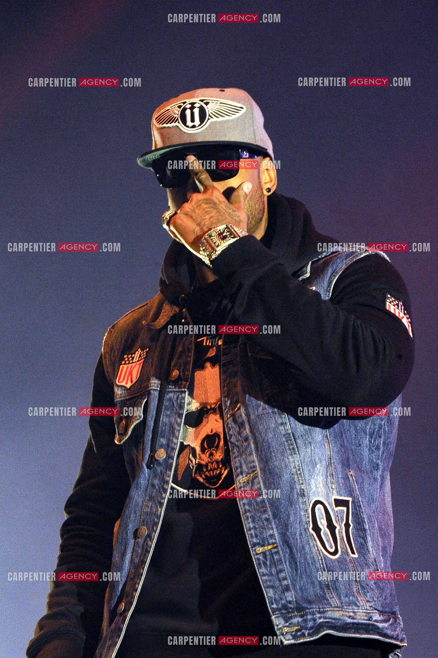 Le rappeur Élie Yaffa, dit Booba en concert au Zénith de Paris en 2007. ( Exclusif )
