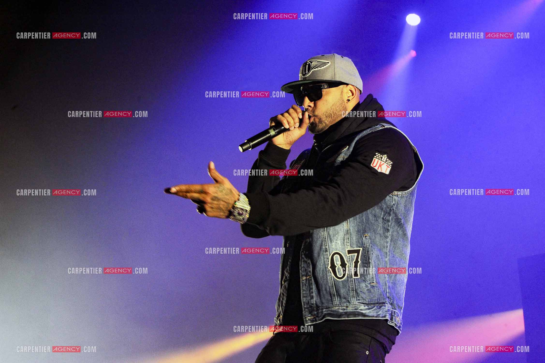 Le rappeur Élie Yaffa, dit Booba en concert au Zénith de Paris en 2007. ( Exclusif )